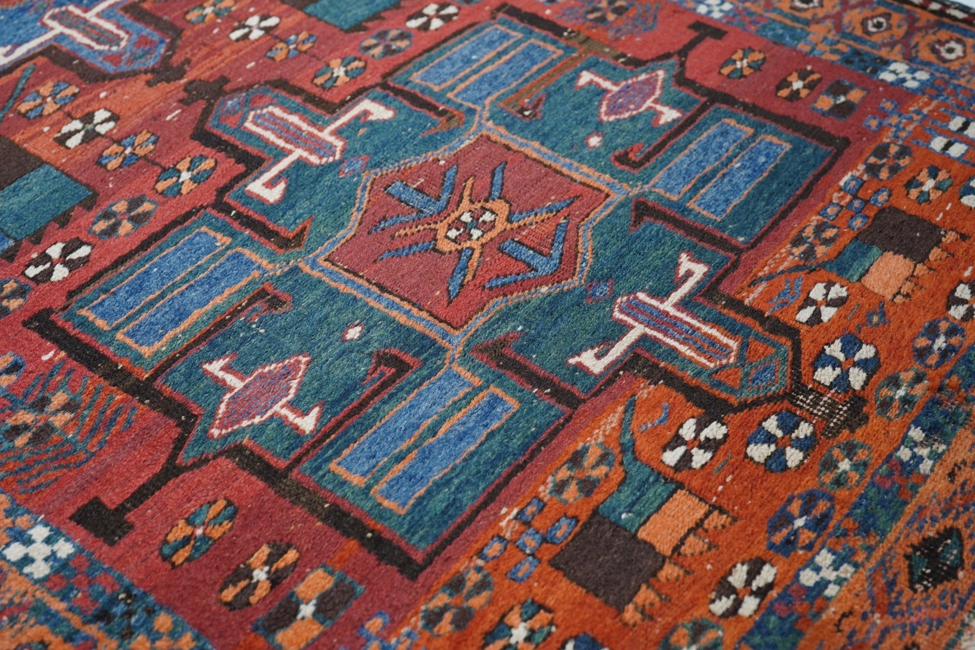 Antique Heriz Runner 3'4'' x 14'4''