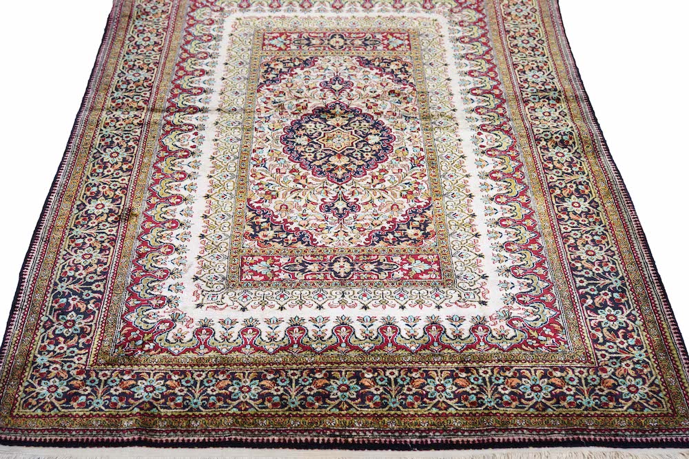 Fine Silk Qum Rug 3'6'' x 5'0''
