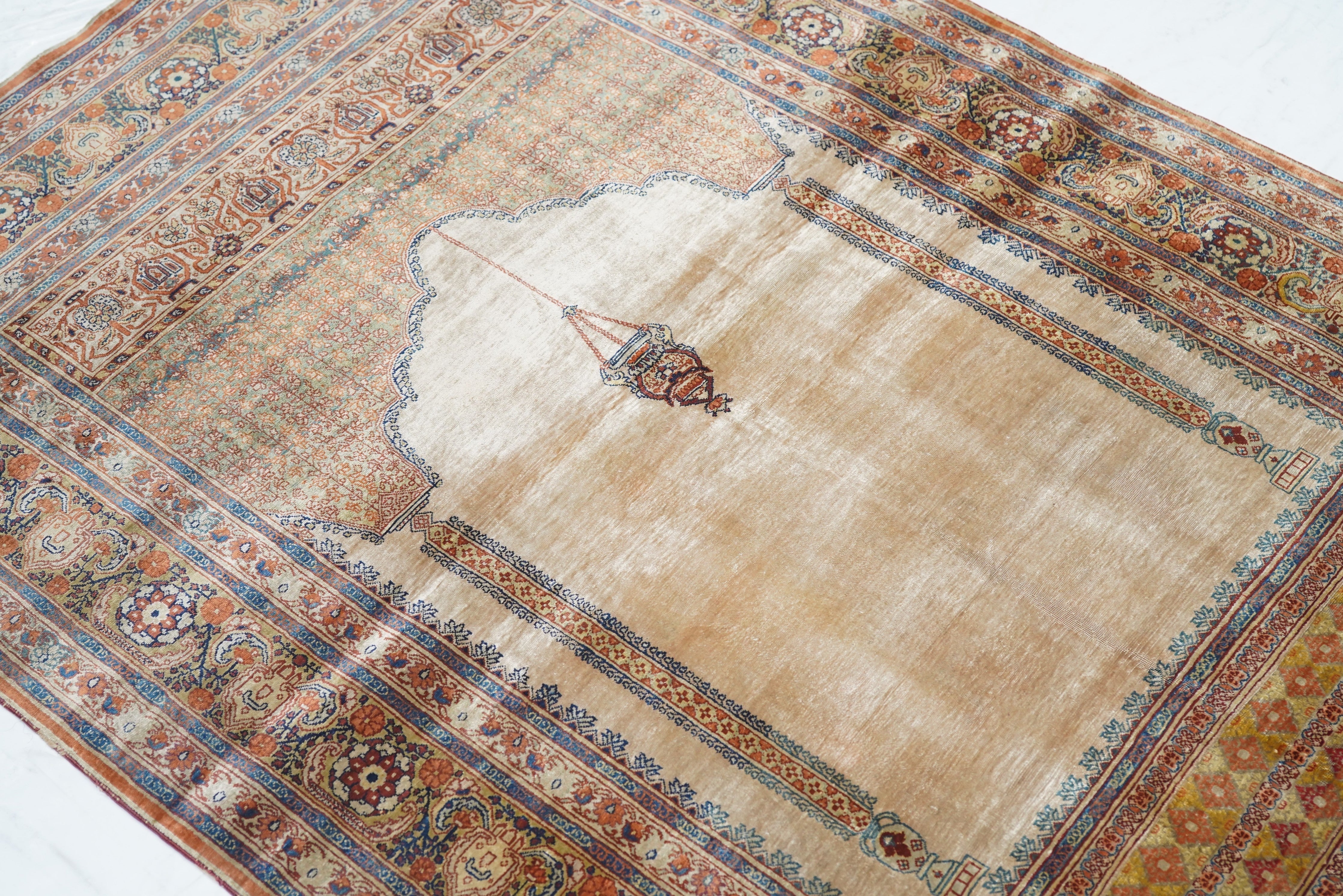 Antique Silk Rug 3'9'' x 5'8''