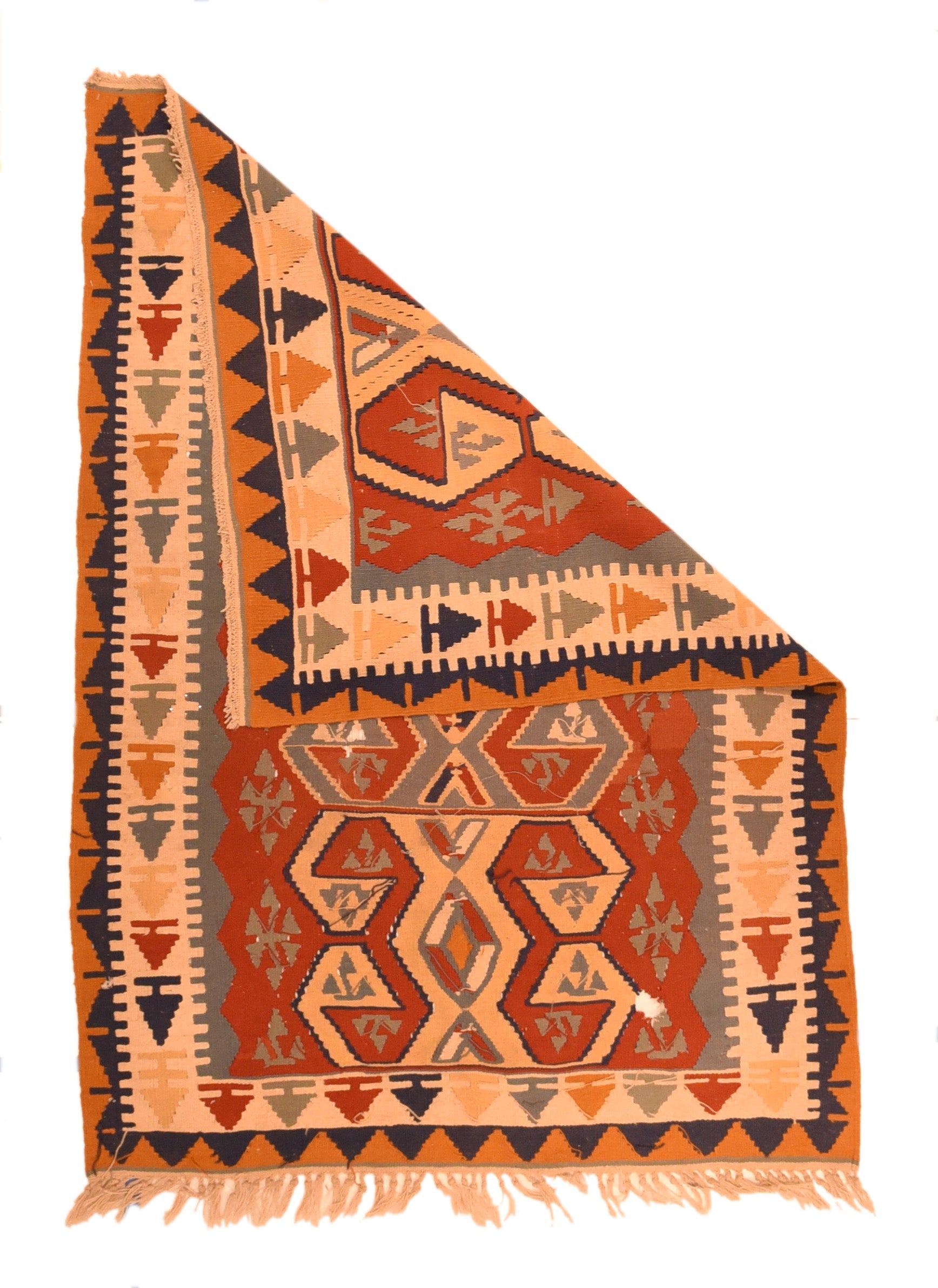 Vintage Turkish Kilim Rug 3'2'' x 5'3''