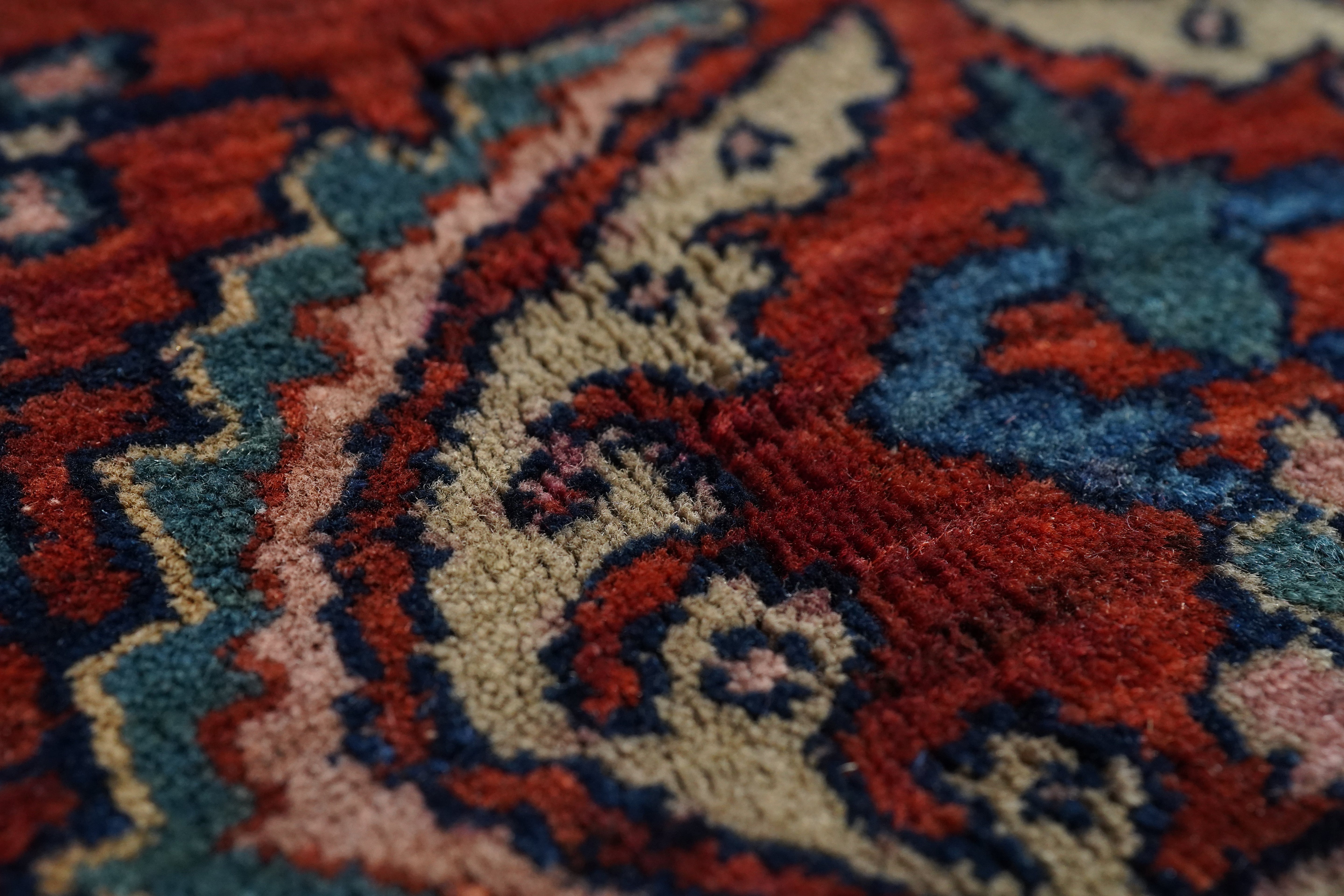 Antique Mohajeran Sarouk Rug 7'1" x 11' 1''