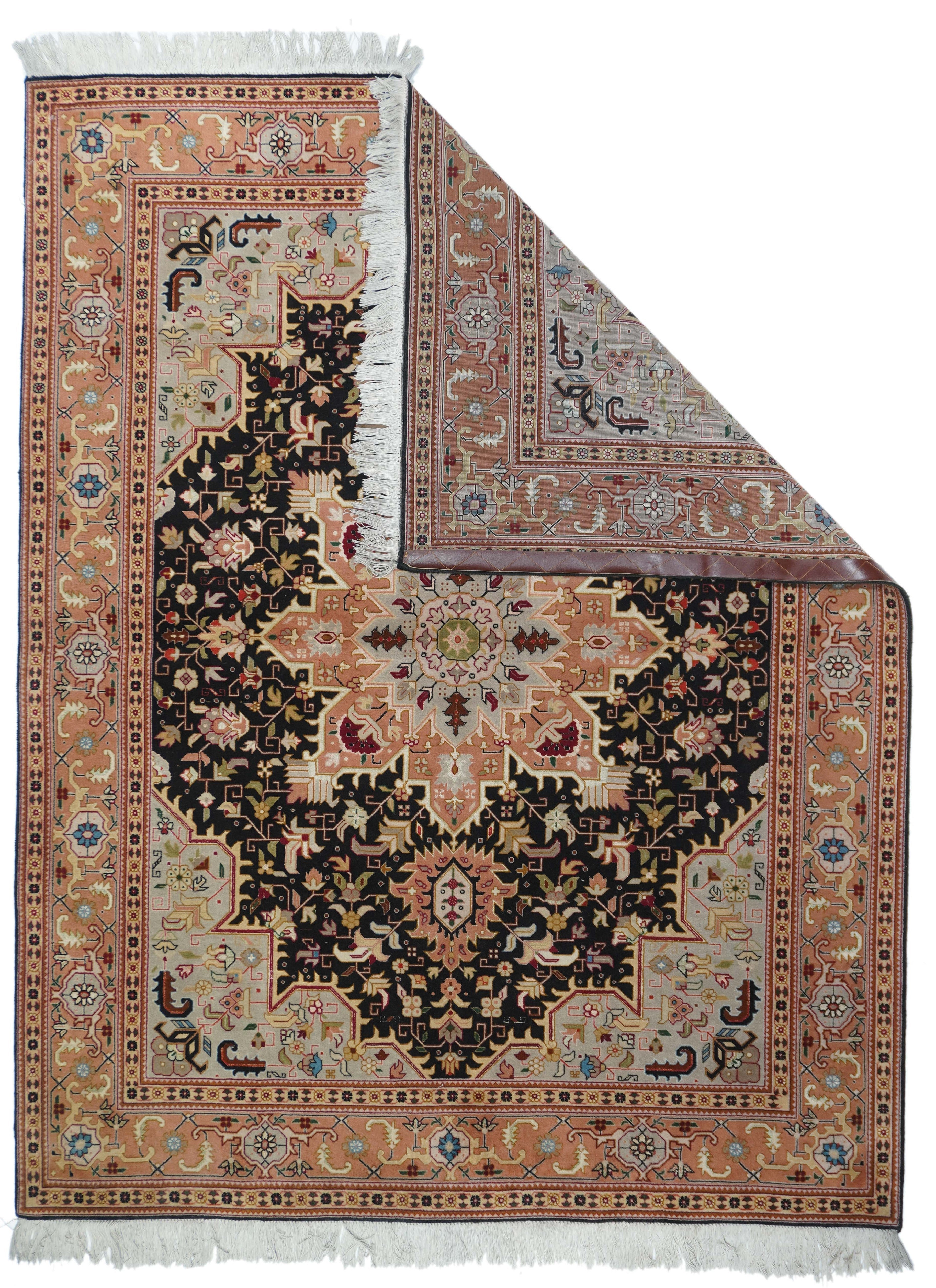 Extremely Fine Tabriz Wool & Silk Rug 5'0" x 6'0"