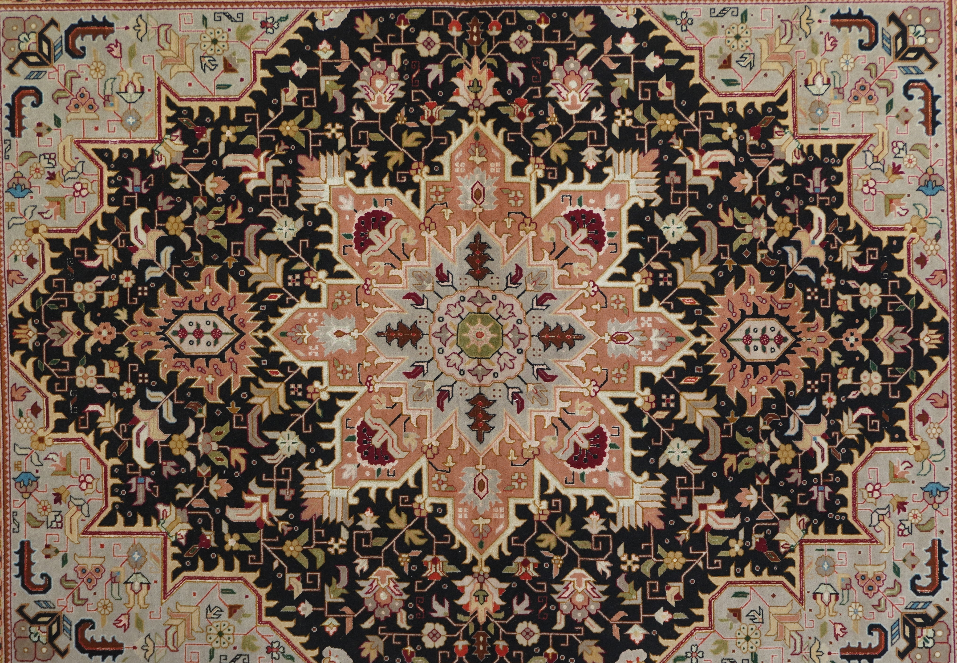 Extremely Fine Tabriz Wool & Silk Rug 5'0" x 6'0"