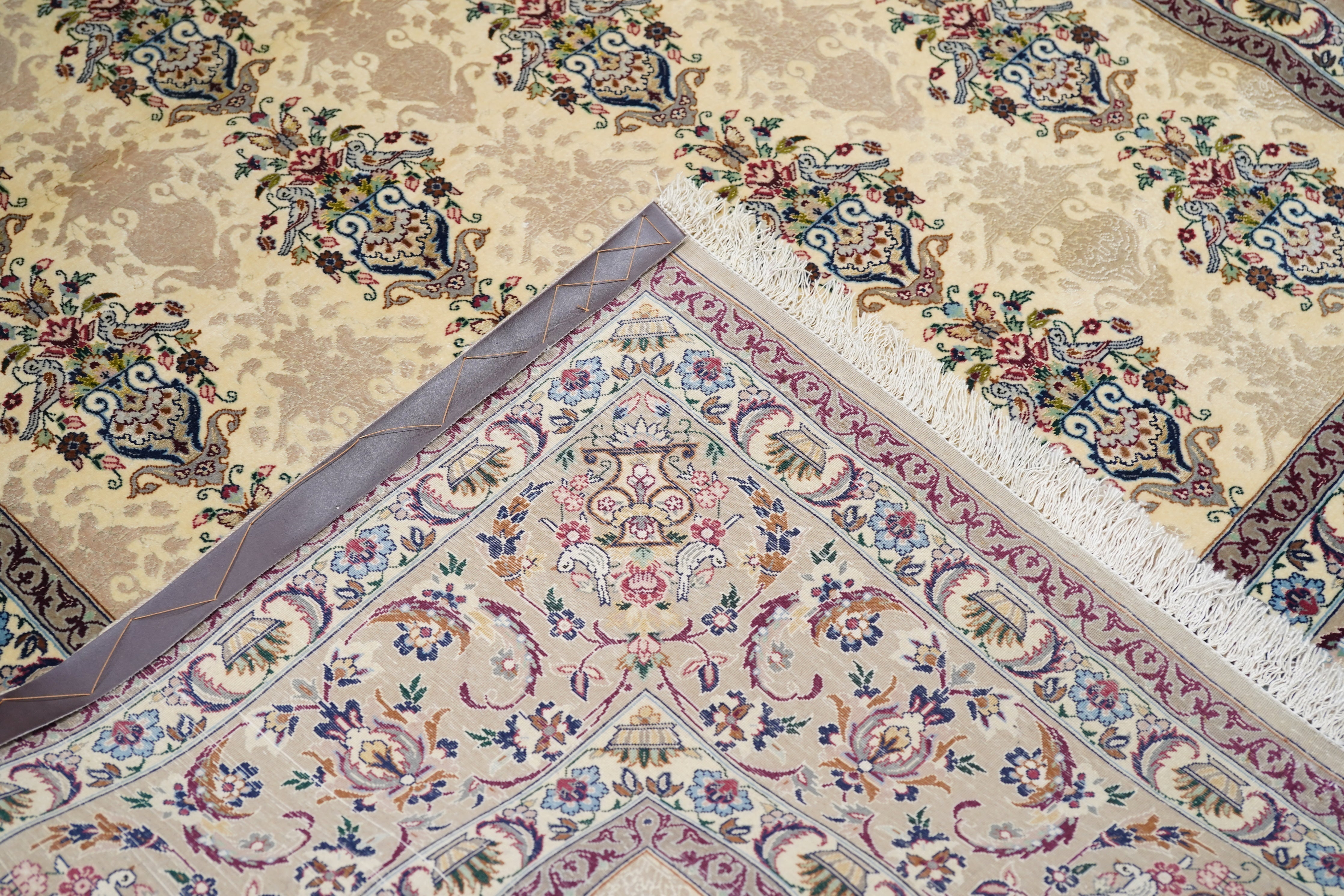 Extremely Fine Isfahan Wool and Silk Rug 5'1'' x 7'6''