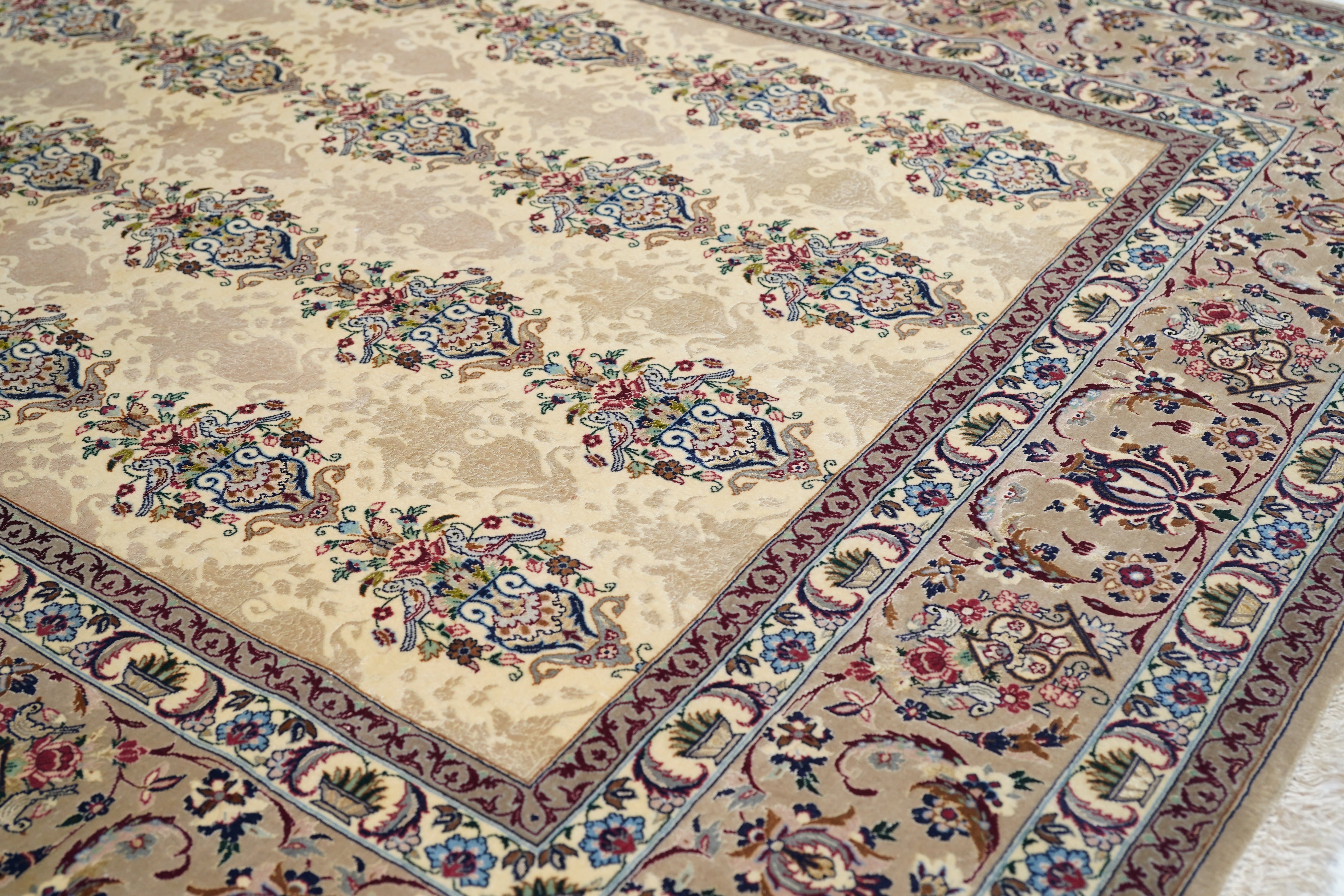 Extremely Fine Isfahan Wool and Silk Rug 5'1'' x 7'6''