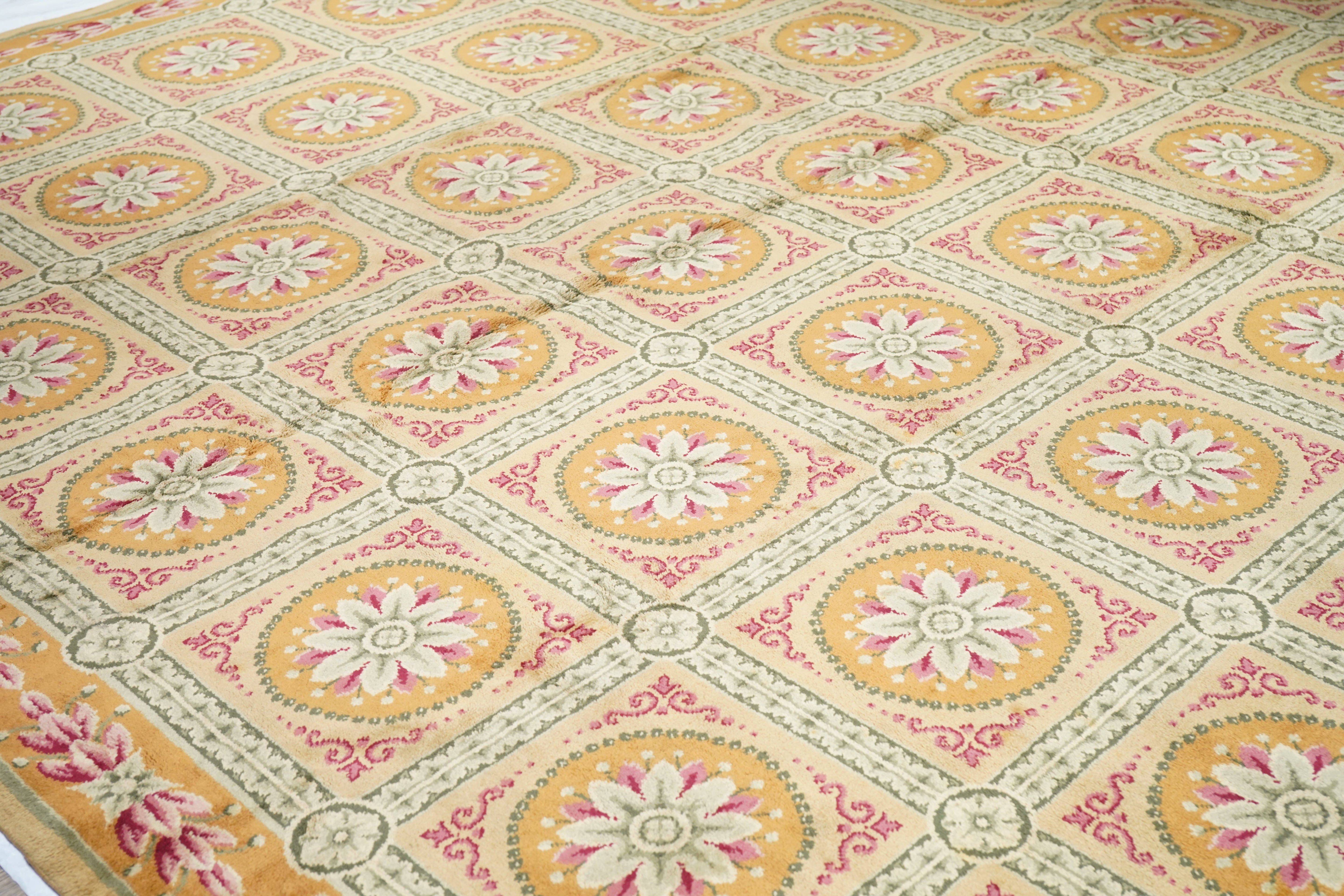 Antique European Savonnerie Rug 13' 5'' x 13' 5''