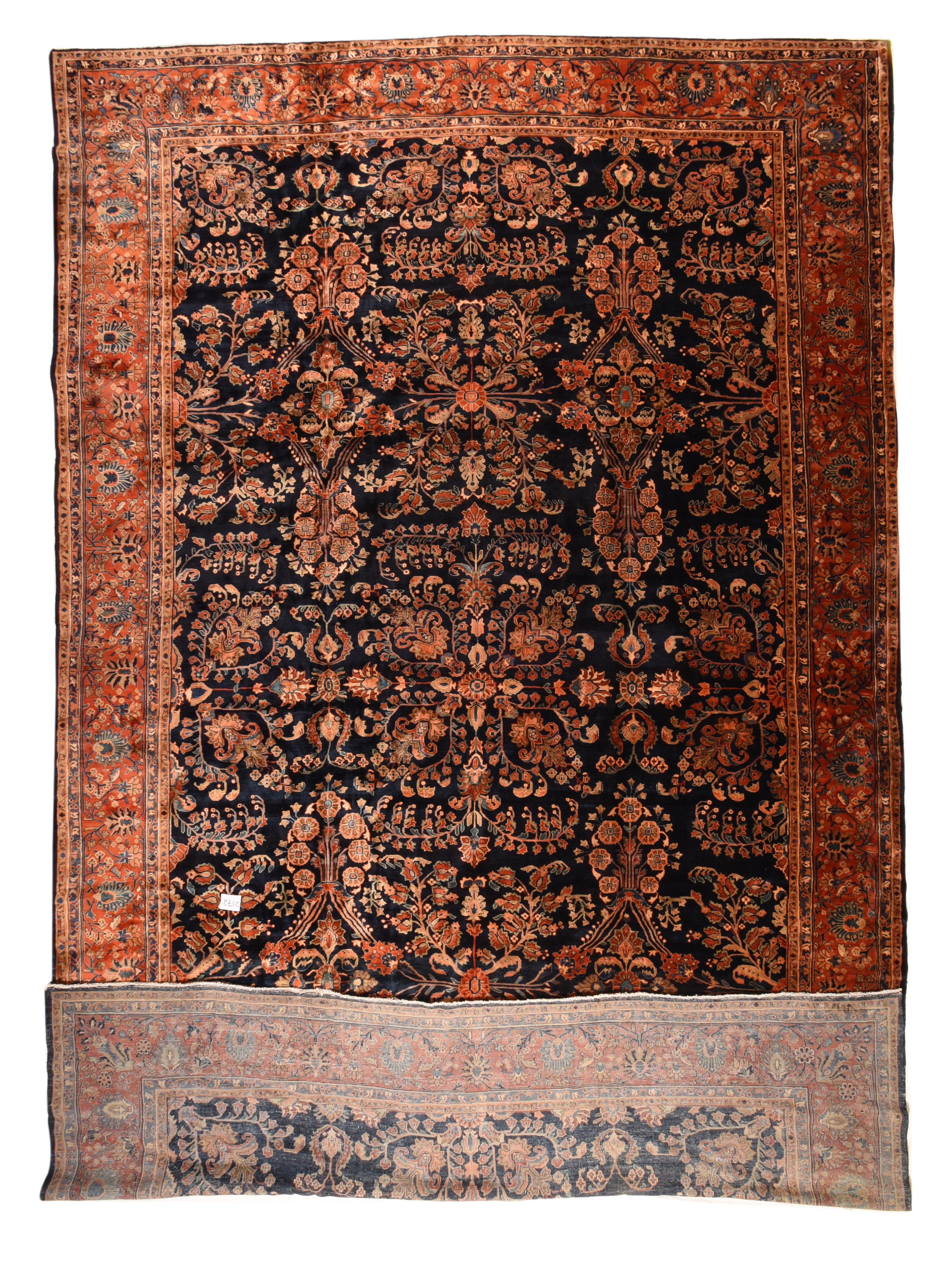 Antique Mohajeran Sarouk Rug 13'0" x 21' 10''