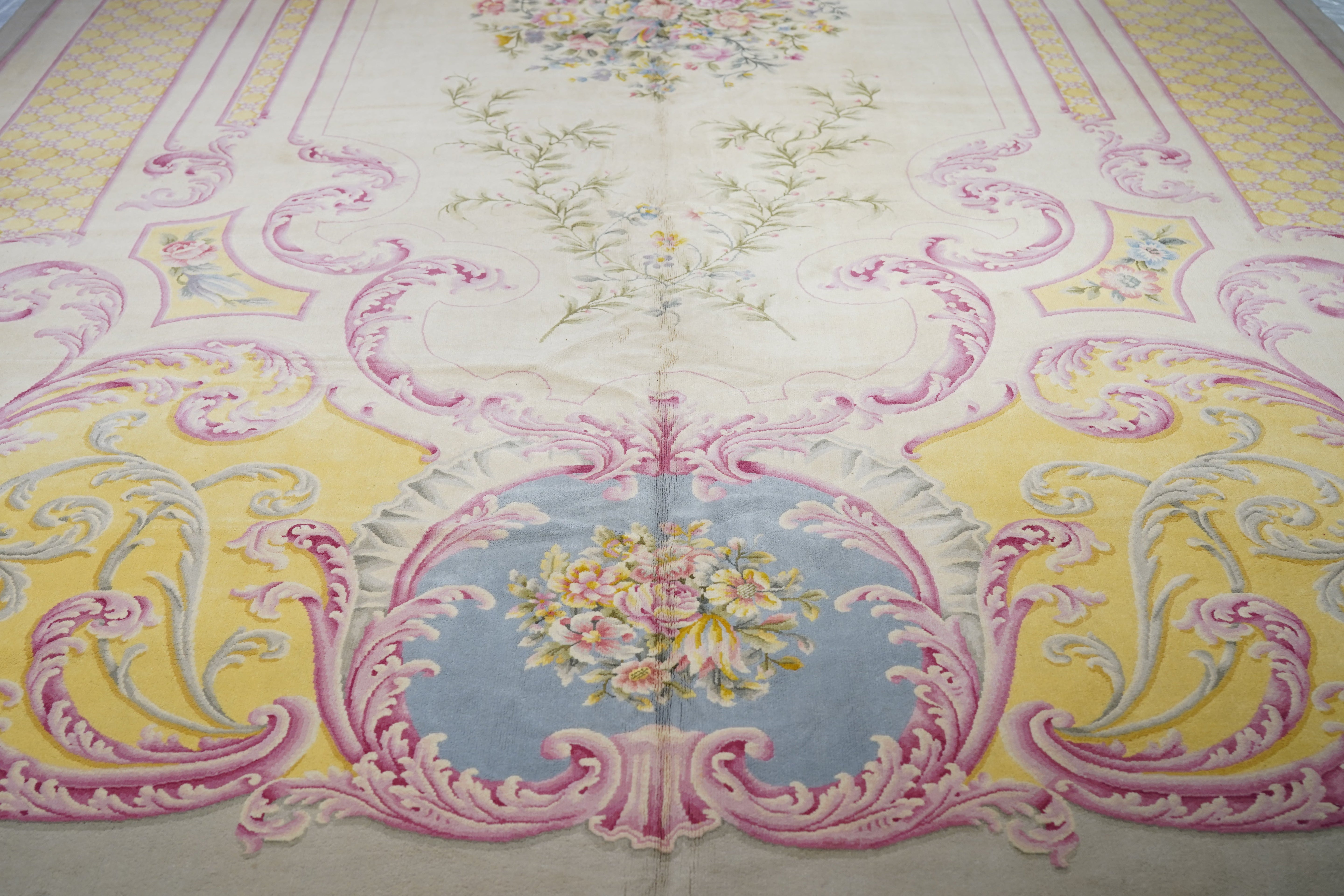 Vintage Savonnerie Rug 11' 1'' x 21' 4''