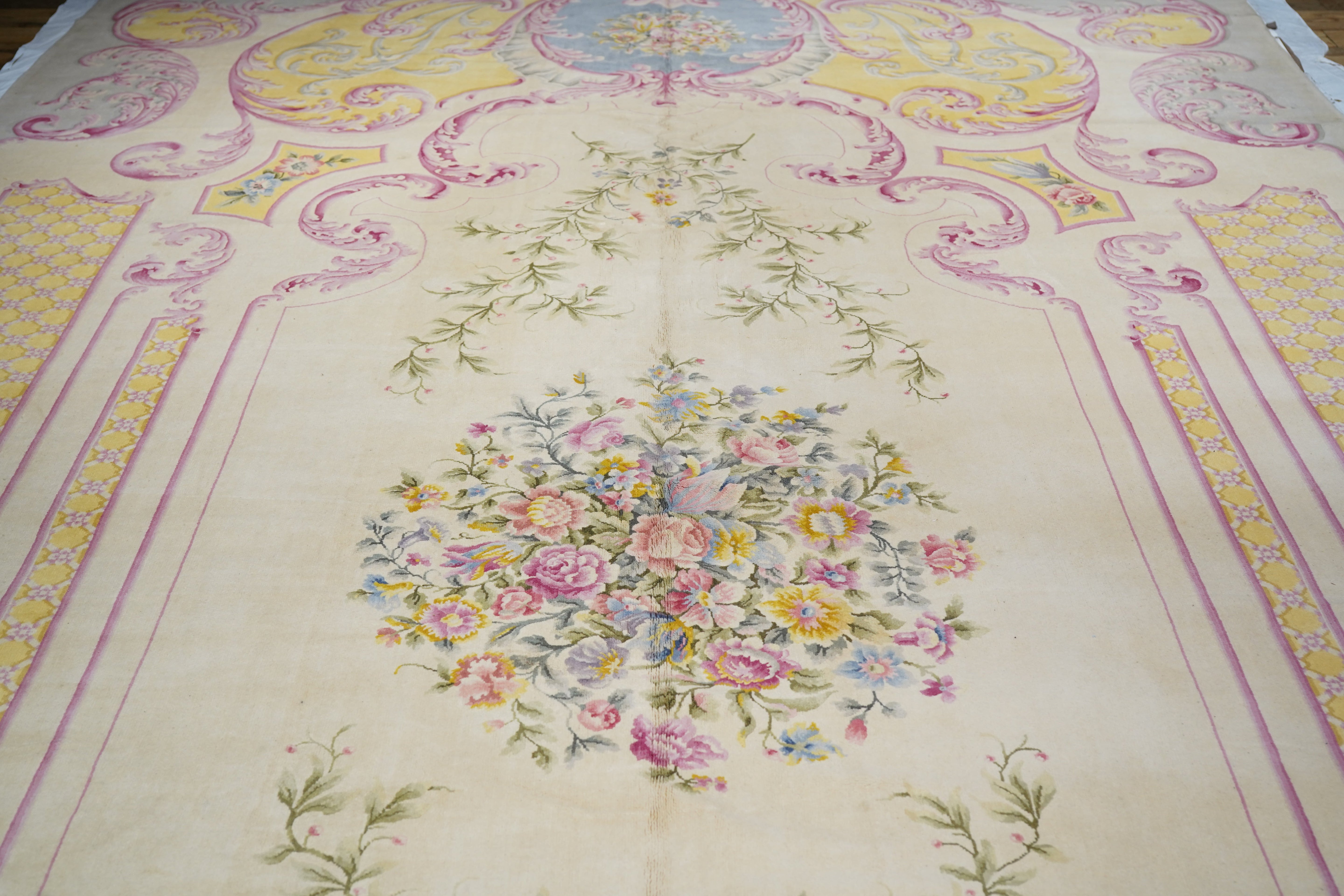 Vintage Savonnerie Rug 11' 1'' x 21' 4''