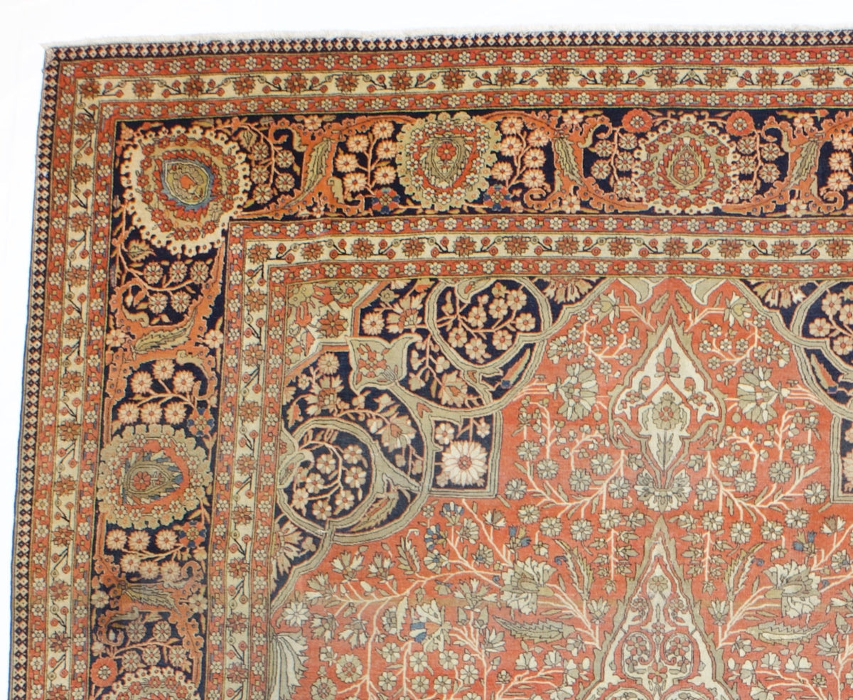 Antique Mohtashem Kashan Rug 8'4'' x 11'4''