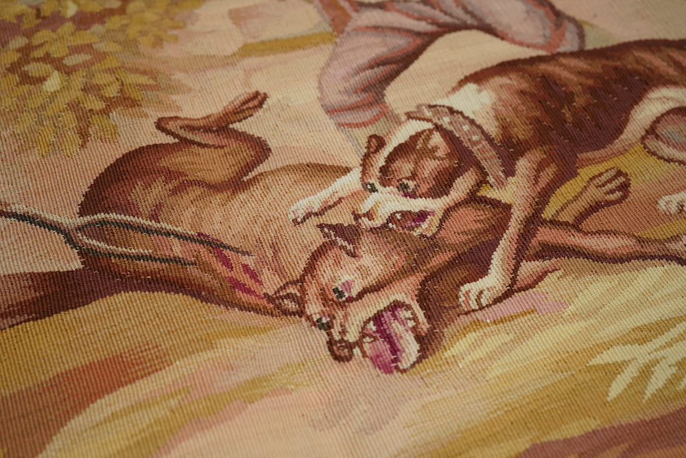 Antique French Tapestry 2'0'' x 3'9''