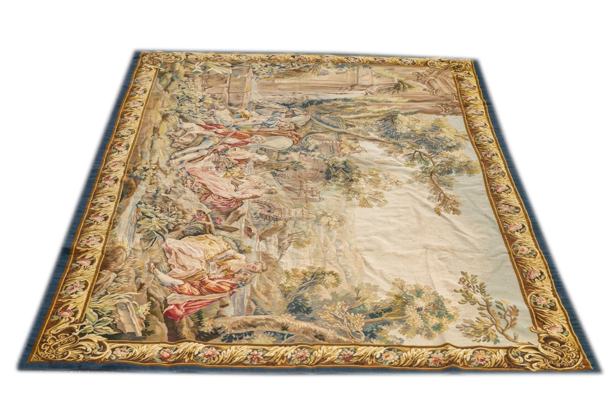 Antique Tapestry Aubusson-Beauvais Pictorial French 4'9'' x 6'3''