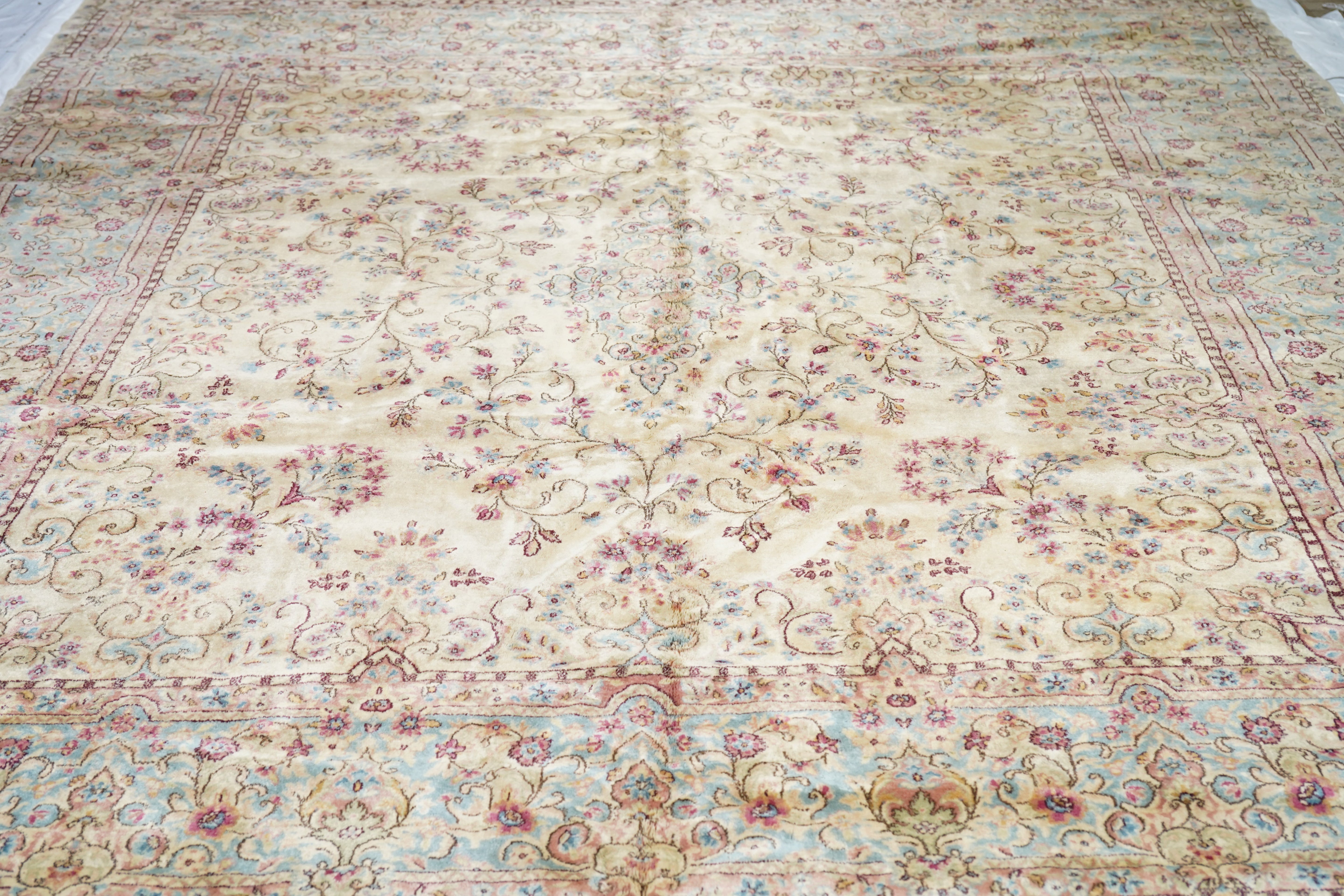 Vintage Kerman Rug 10' 0" x 11' 0"