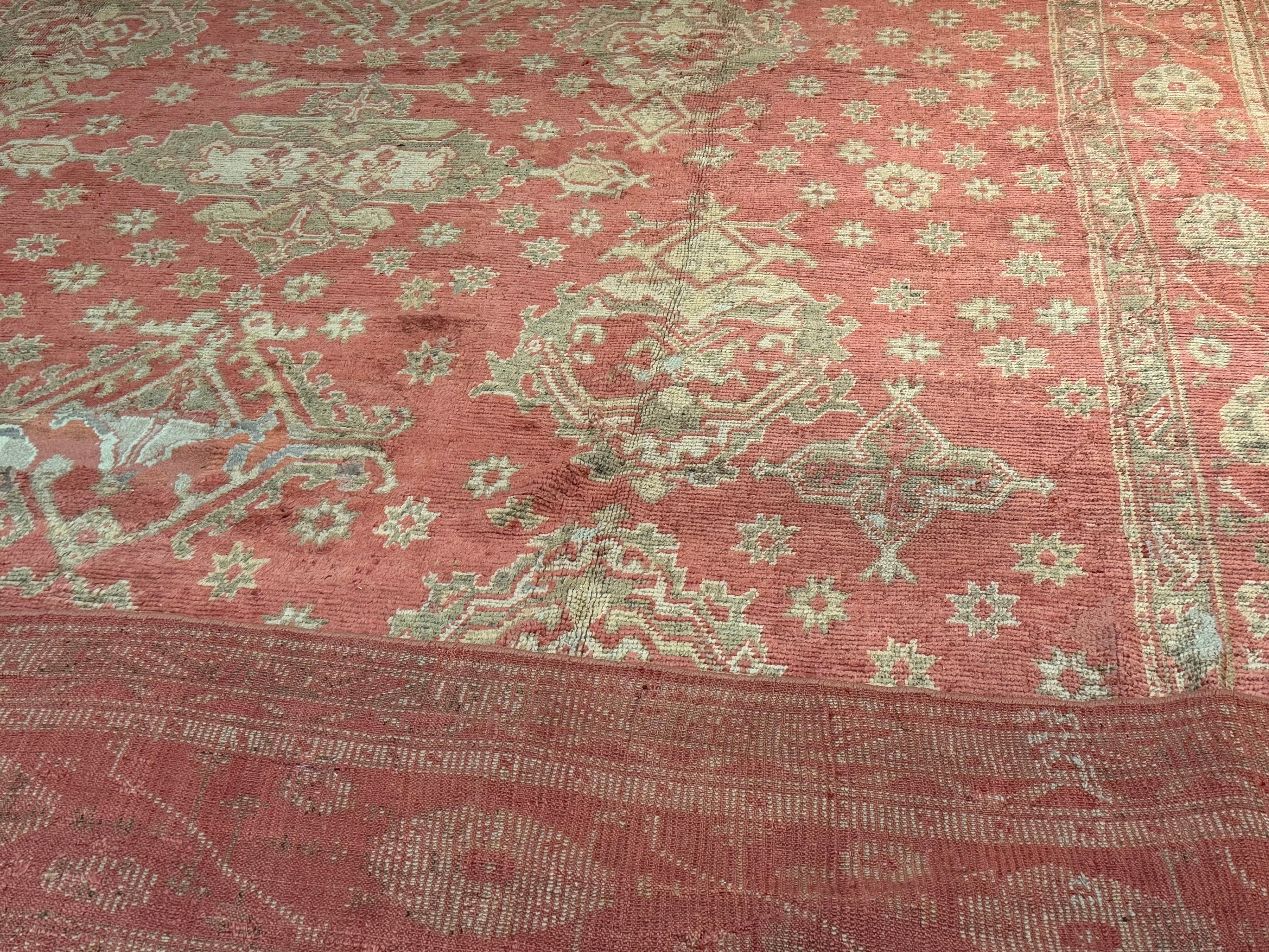 Antique Oushak Rug 14' 2'' x 20' 6''