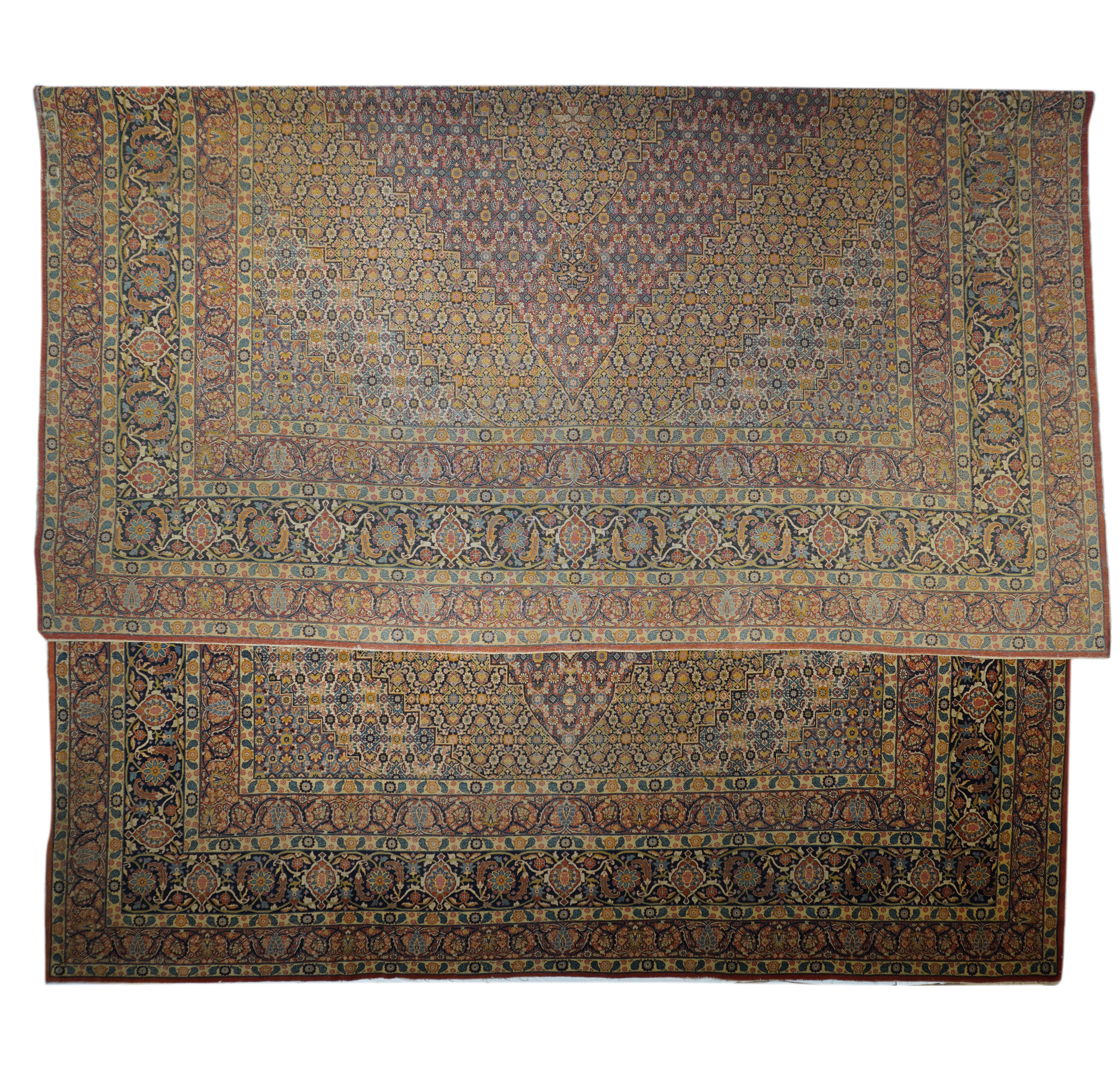 Antique Haji Jalili Tabriz Rug 13' 6'' x 18' 7''