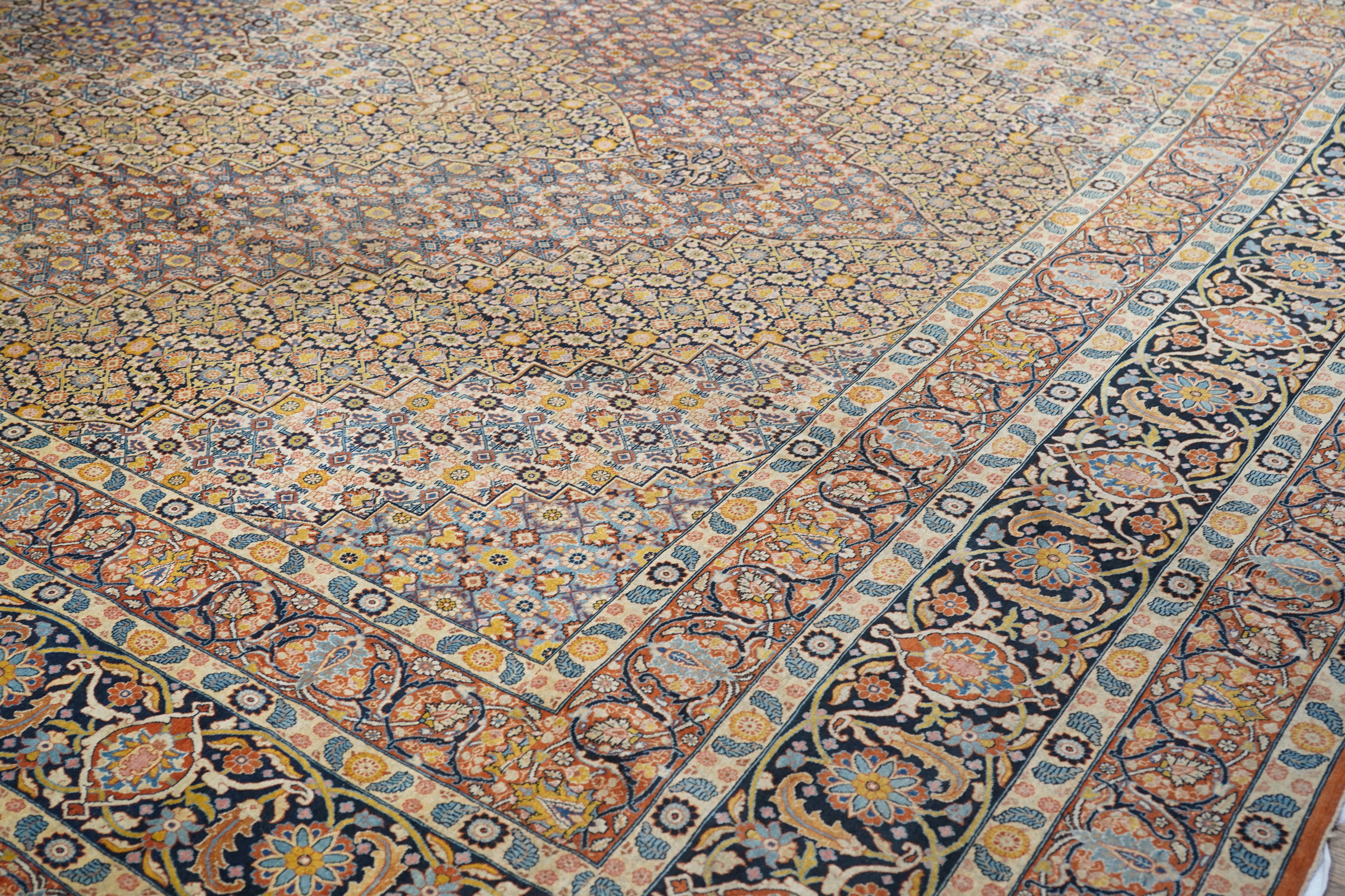 Antique Haji Jalili Tabriz Rug 13' 6'' x 18' 7''