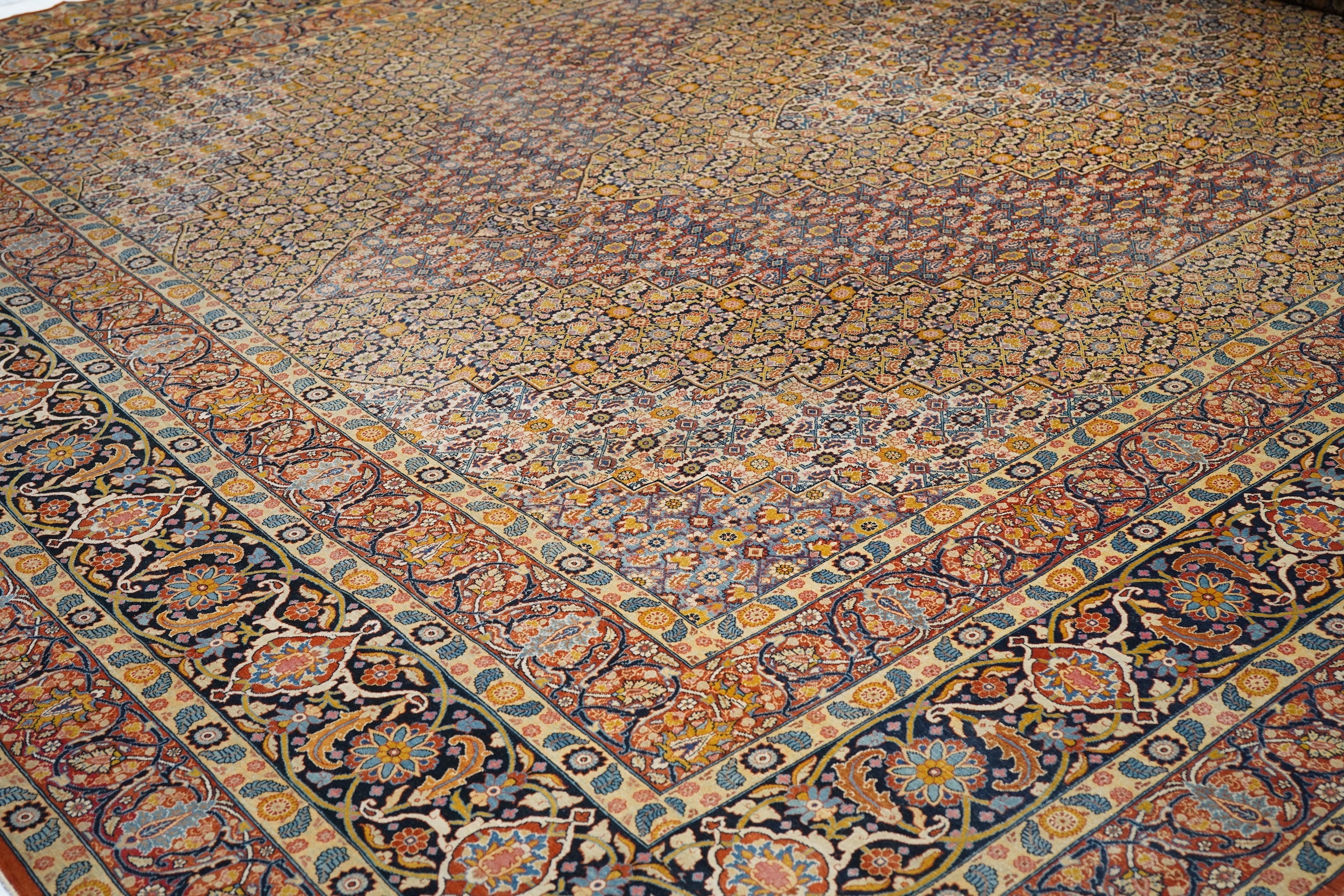 Antique Haji Jalili Tabriz Rug 13' 6'' x 18' 7''