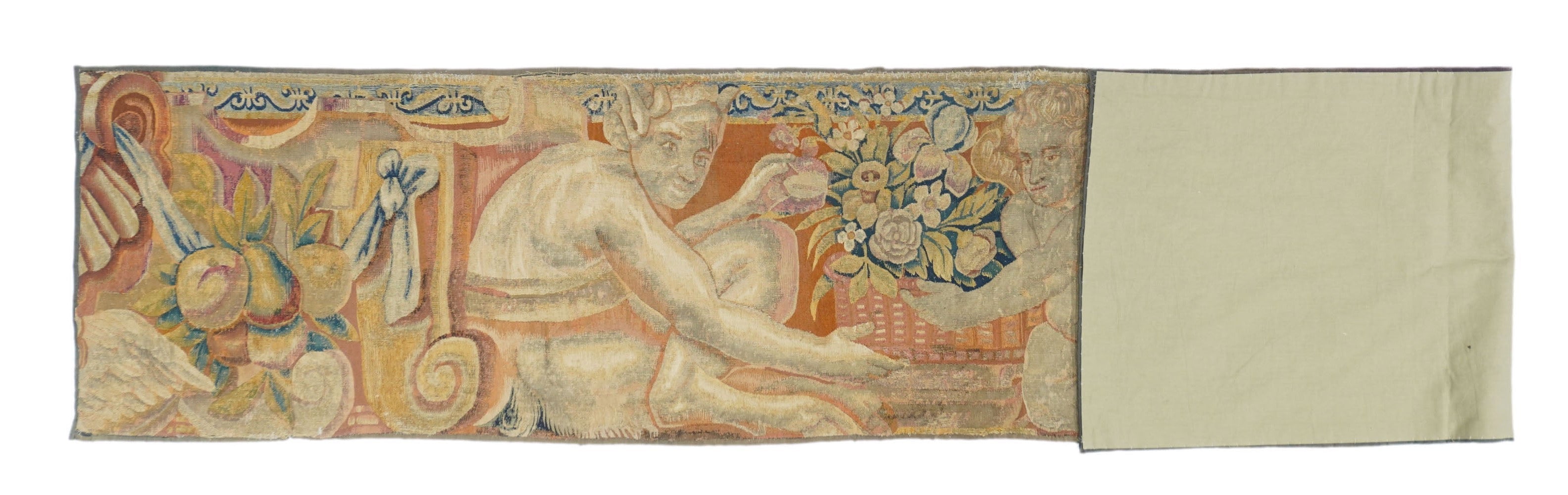Antique Tapestry Flemish Panel 1'7'' x 8'3''