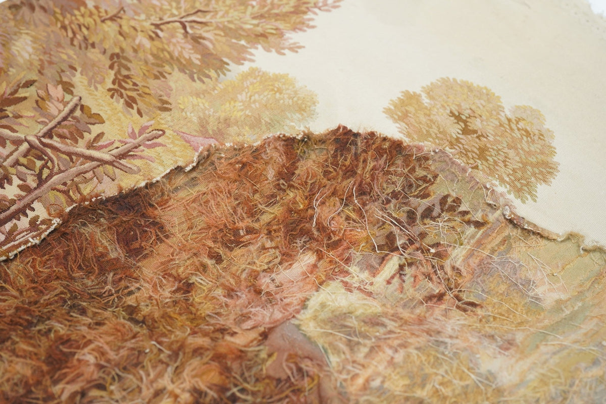 Antique Aubusson-Beauvais Tapestry 2'1'' x 2'1''