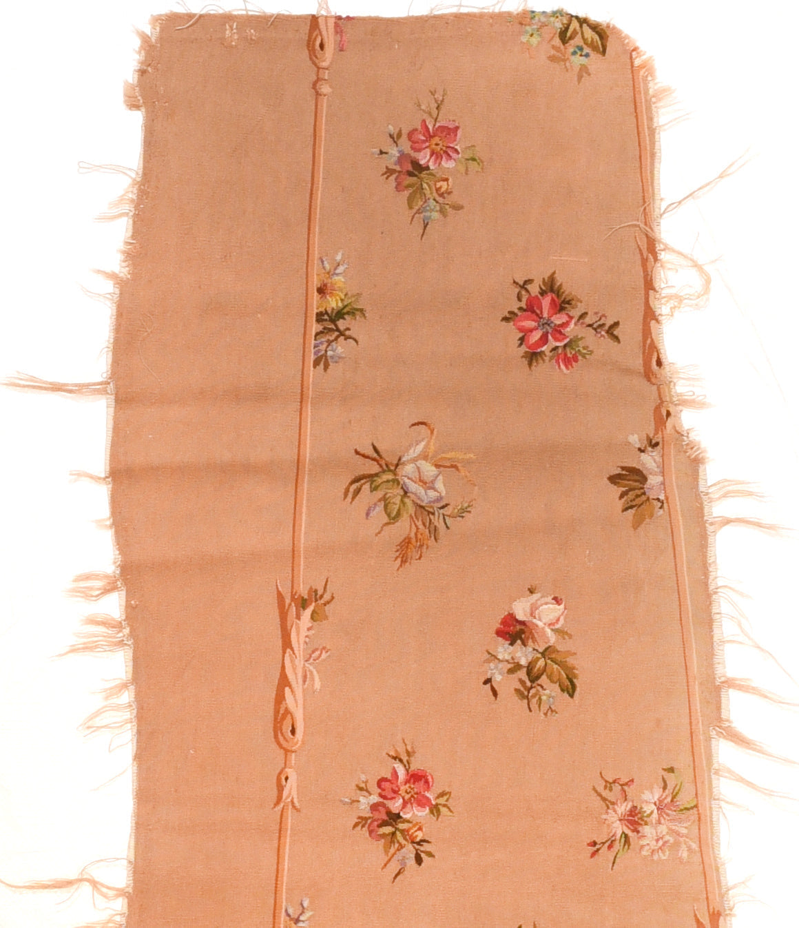 Antique Tapestry Aubusson French Cover Seat (1 of pair) 1'1'' x 4'8''
