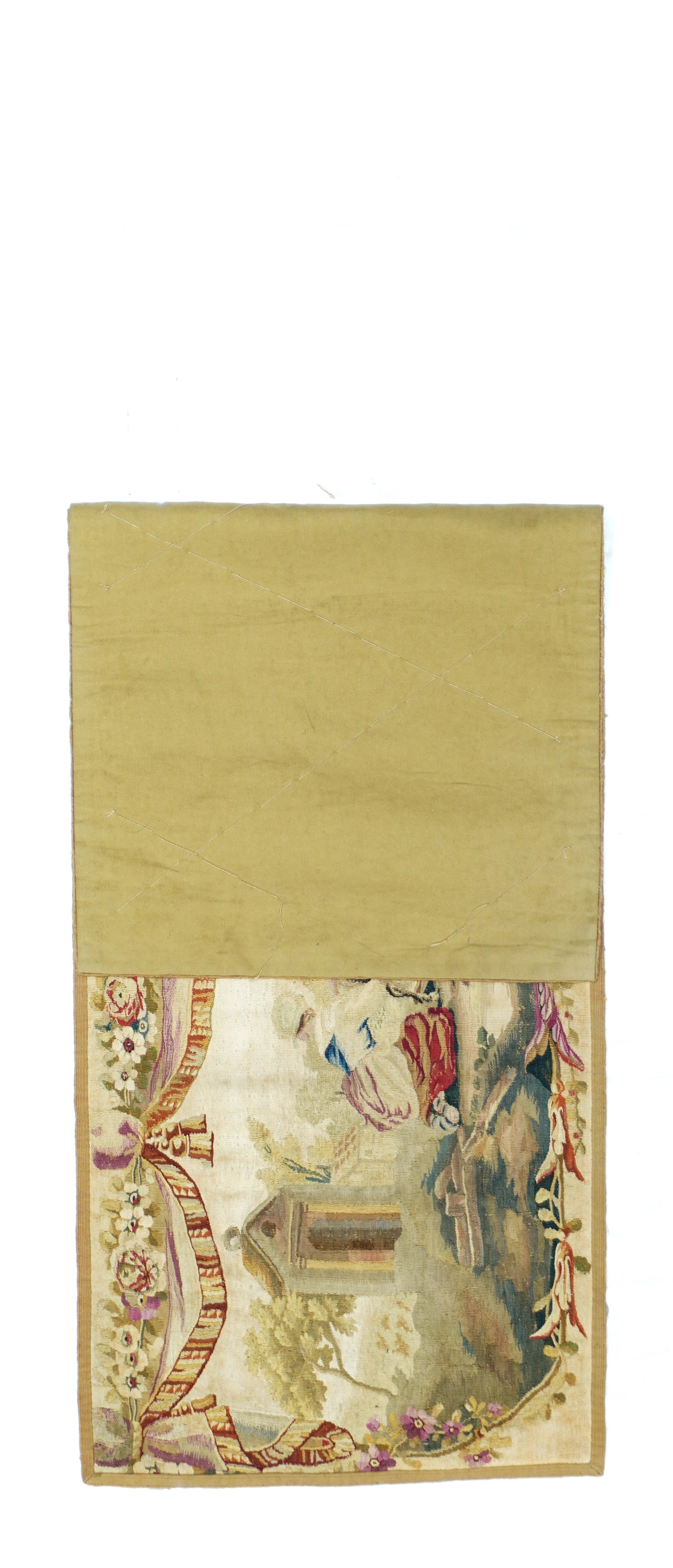 Antique French Aubusson Tapestry 1'8'' x 4'8''