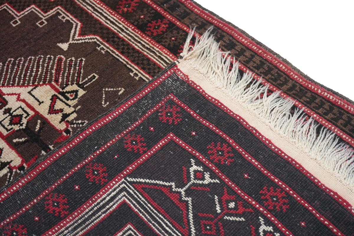 Vintage Tribal Afghan Rug 2'9'' x 5'0''