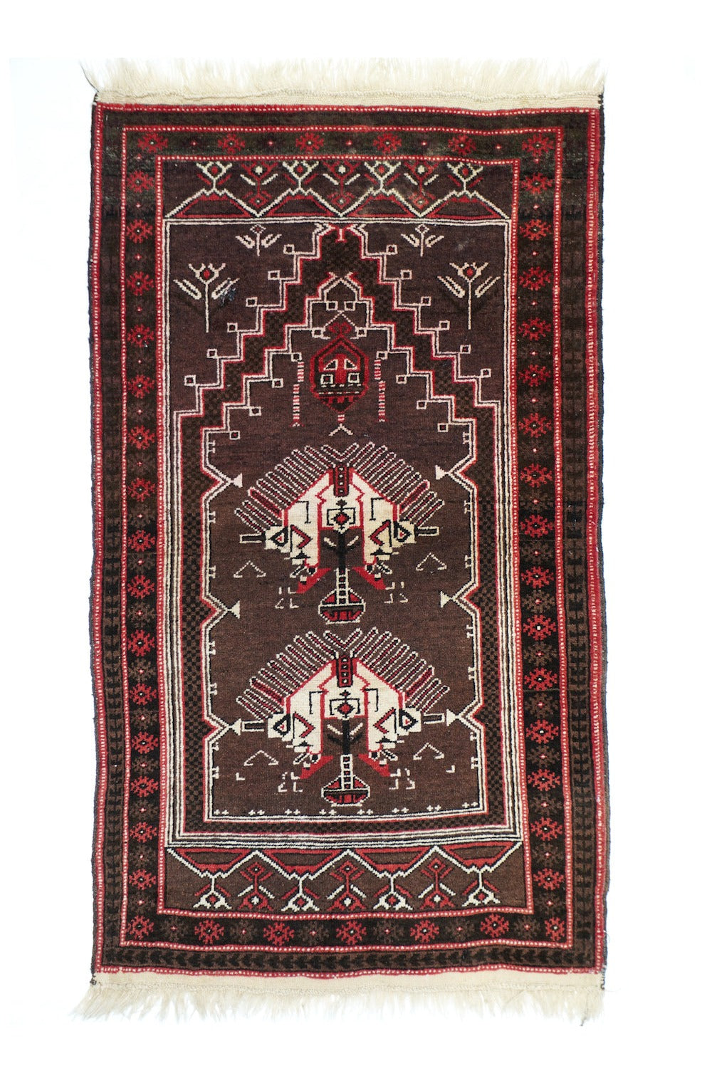 Semi Antique Tribal Afghan Rug 2'9'' x 5'0''