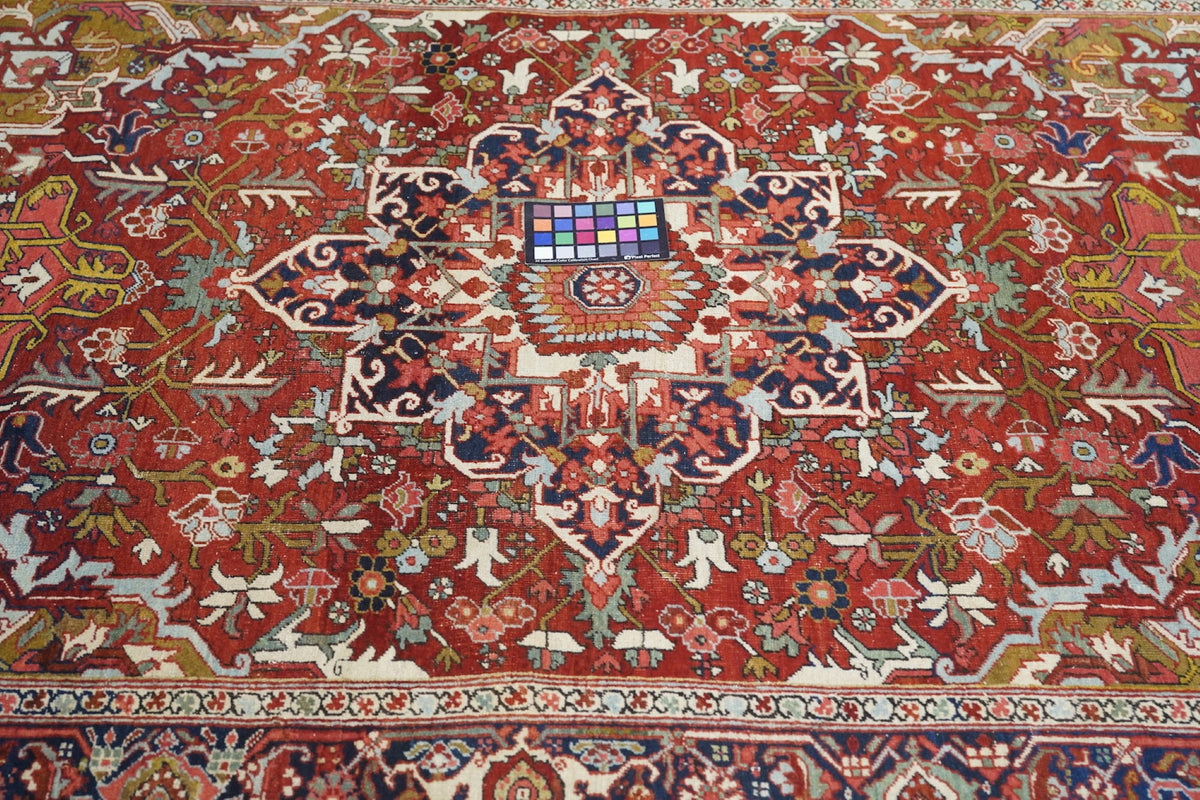 Antique Red Heriz Serapi Rug 4'10'' x 6'9''