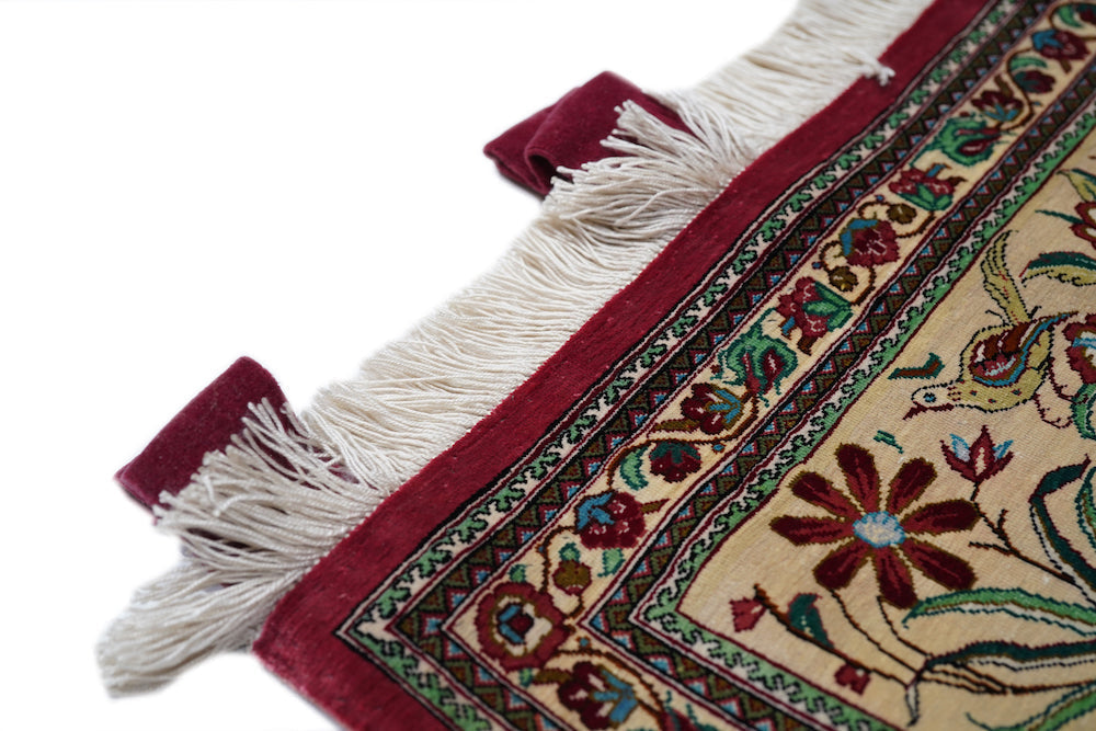 Extremely Fine Pure Silk Qum Rug 4'5'' x 6'11''