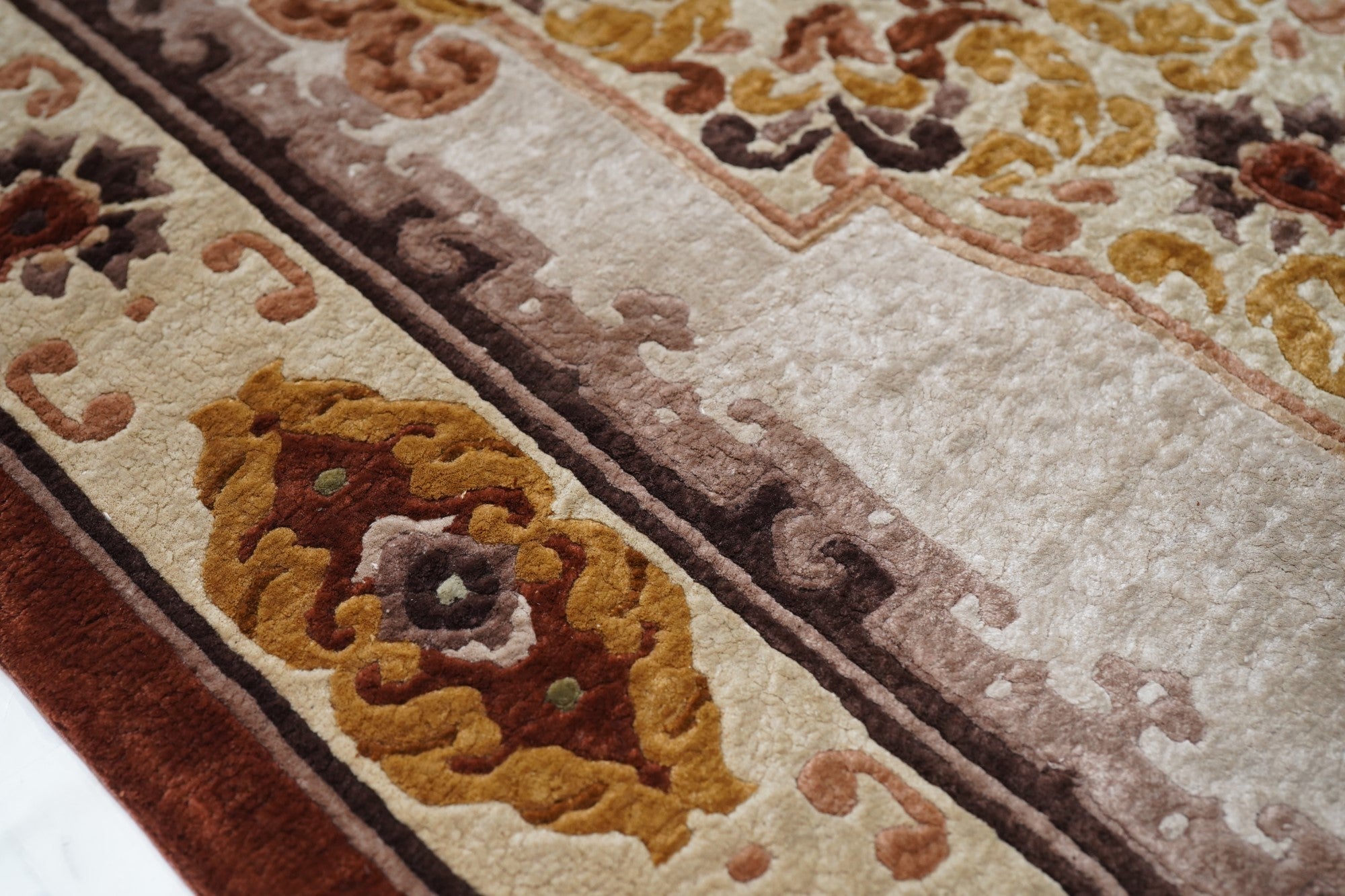 Vintage Chinese Silk Rug 2'3'' x 4'7''