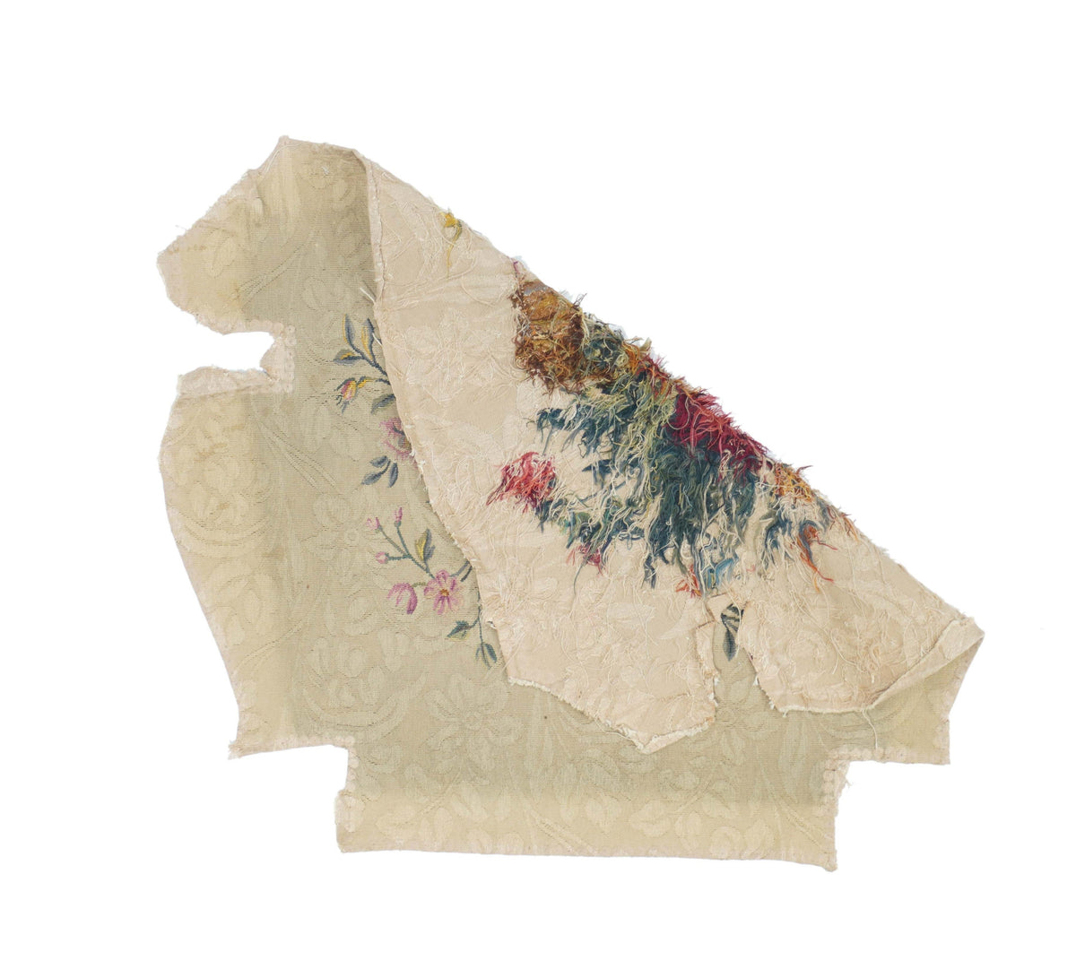 Antique Tapestry French seat cover, Circa 1890 one of pair 2'4'' x 2'8''