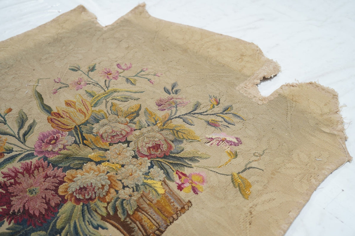 Antique Tapestry French seat cover, Circa 1890 one of pair 2'4'' x 2'8''