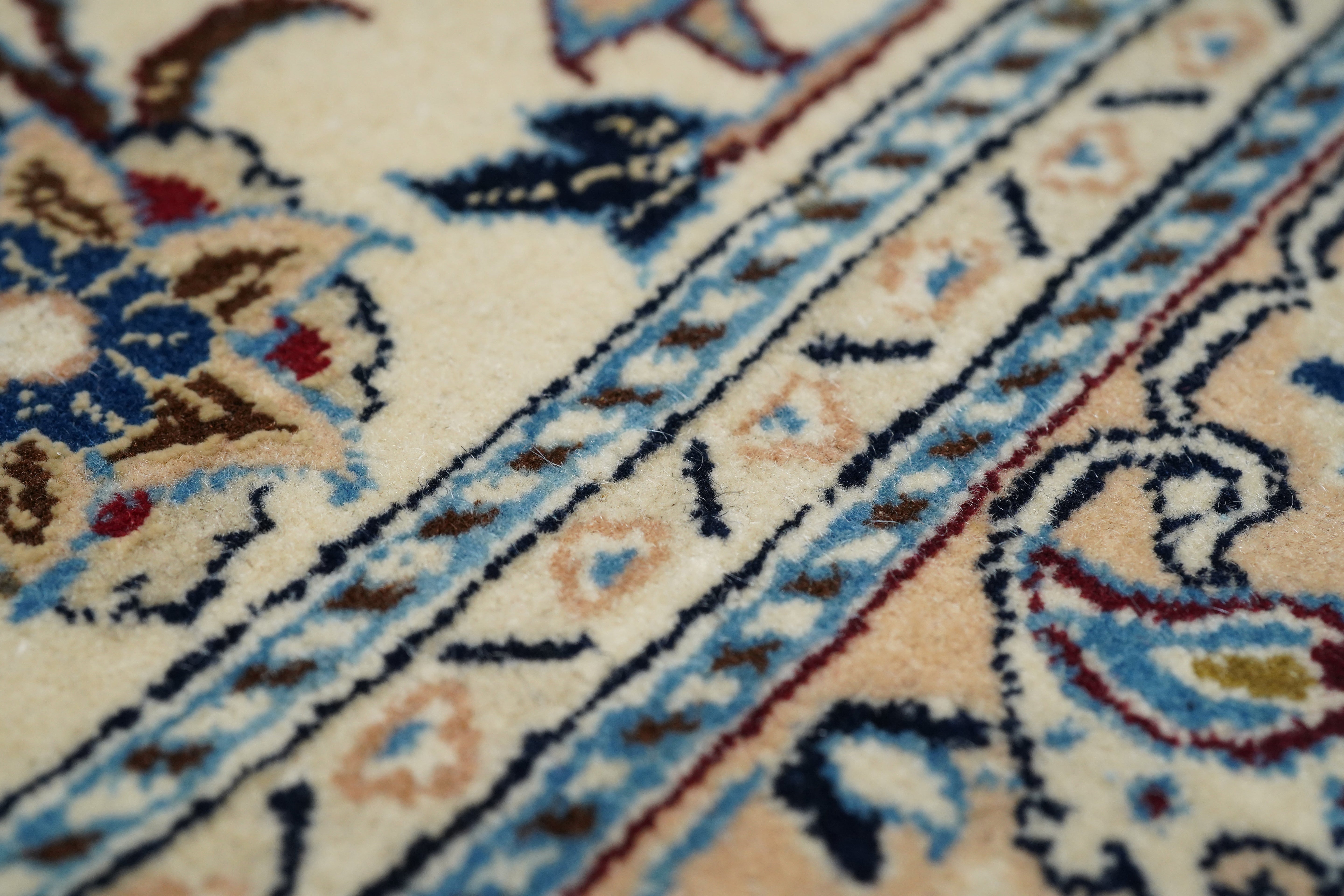 Extremely Fine Nain Habibian Wool and Silk Rug 5'4'' x 9'6''