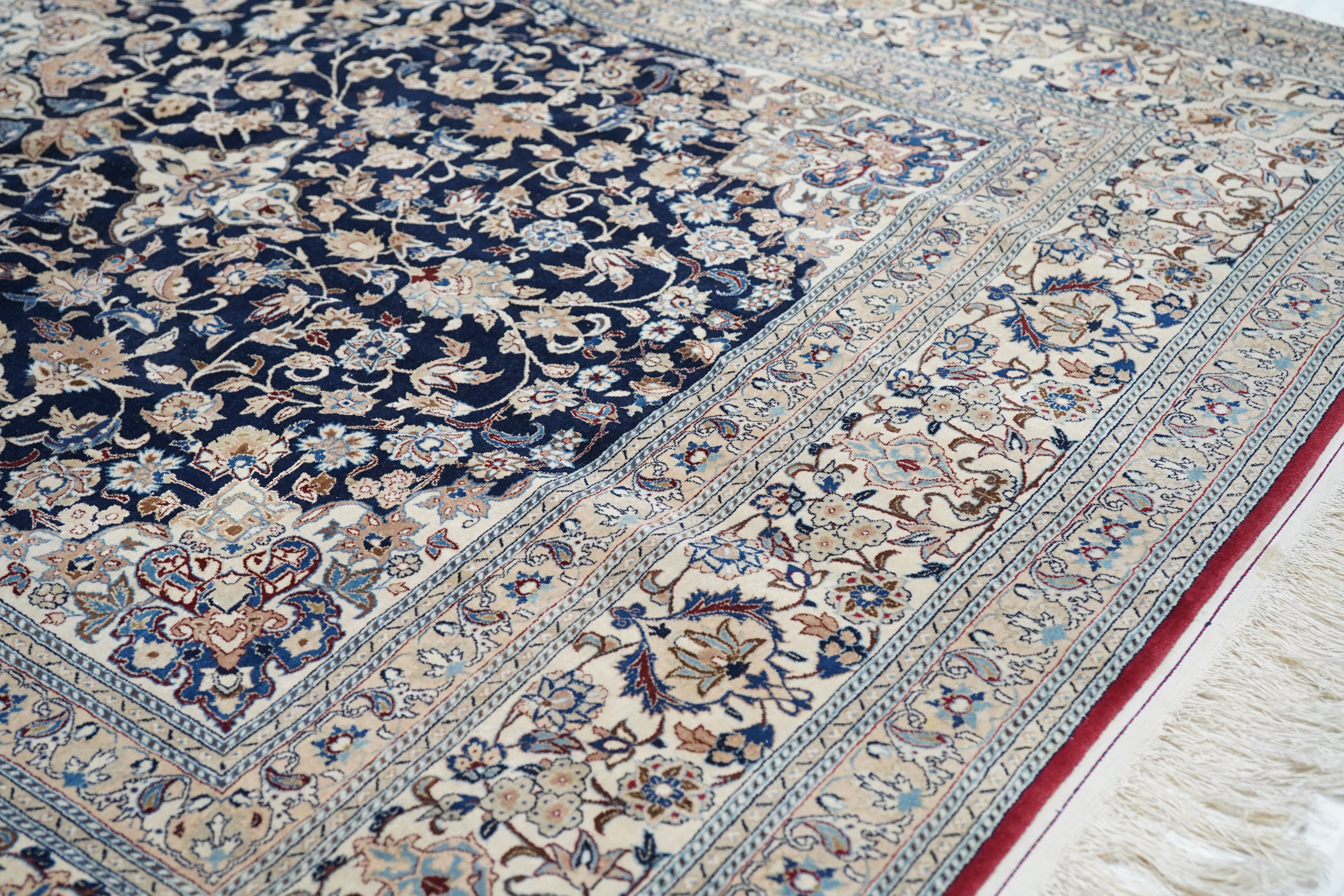 Extremely Fine Nain Habibian Wool and Silk (One of Pair) Rug 5'4'' x 9'6''