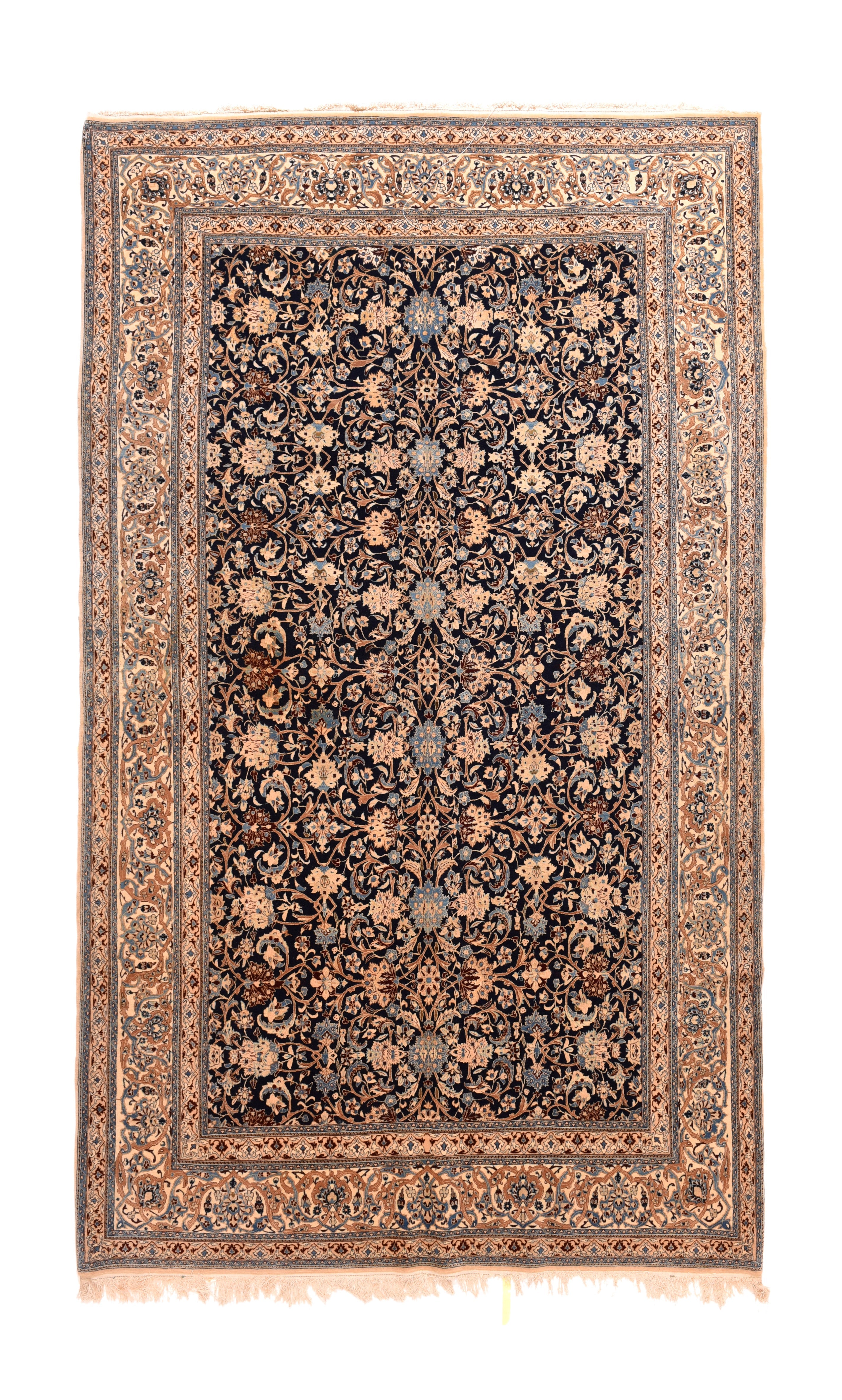 Extremely Fine Nain Habibian Wool and Silk Rug 5'5'' x 9'0''