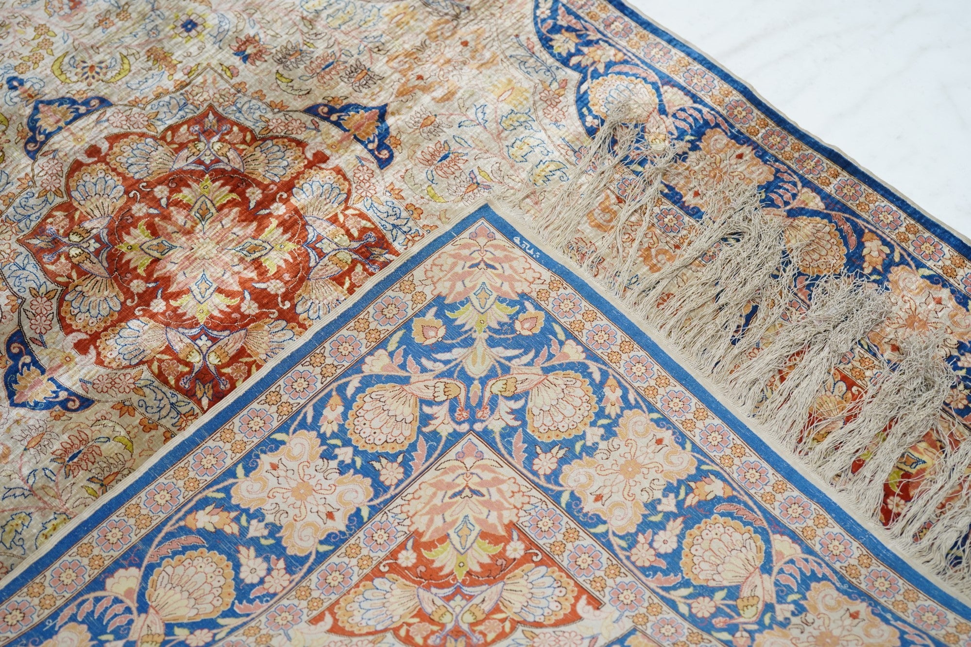 Extremely Fine Antique Silk Hereke Rug Signed by the Master Weaver 2'6'' x 4'1''