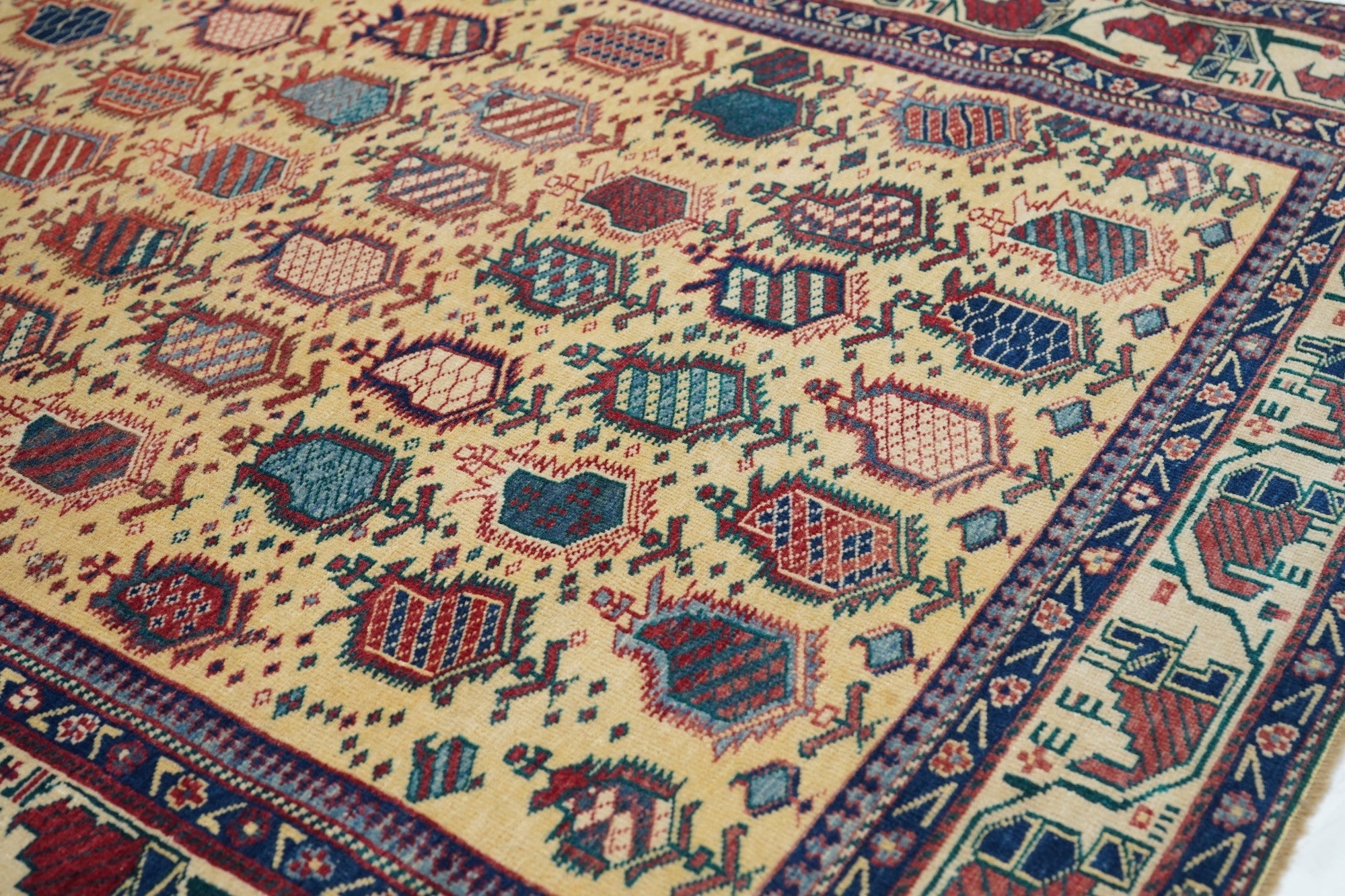 Antique Caucasian Shirvan Rug 4'4'' x 6'1''