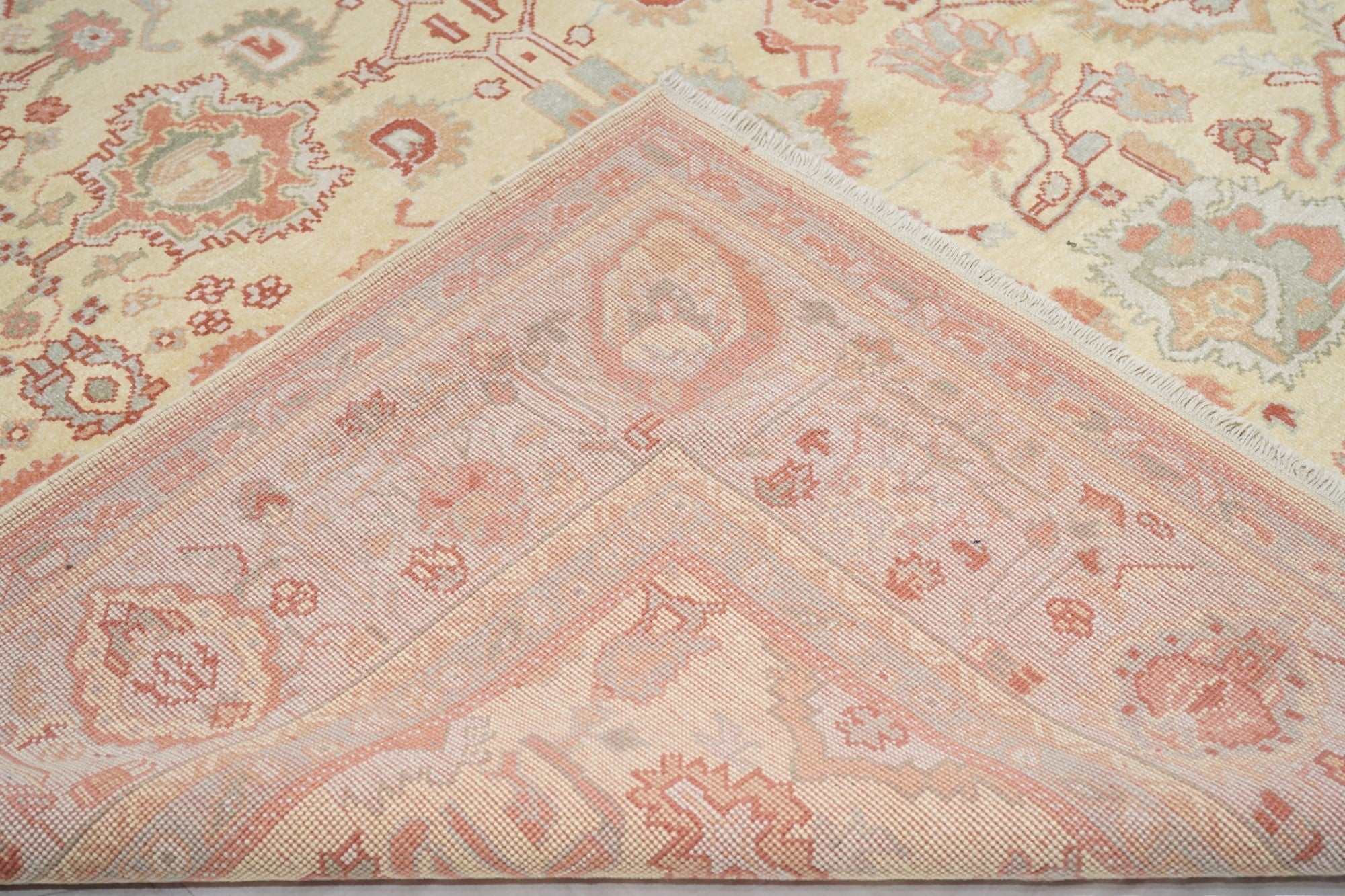 India Turkish Oushak Wool on wool 9'x12'