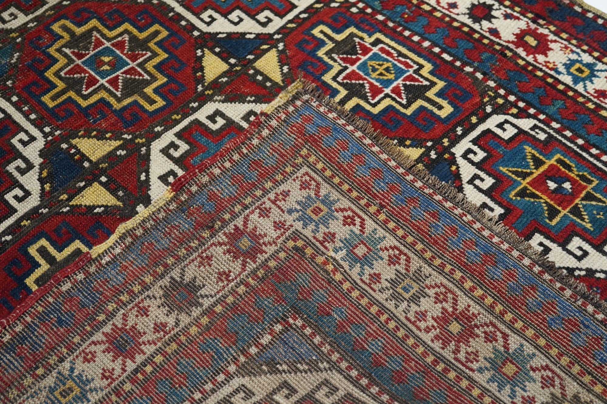 Antique Caucasian Kazak Rug 4'0" x 7'8''