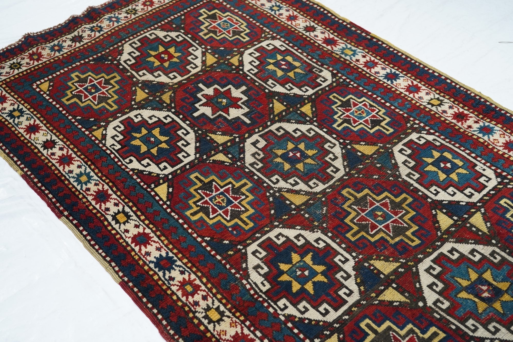 Antique Caucasian Kazak Rug 4'0" x 7'8''