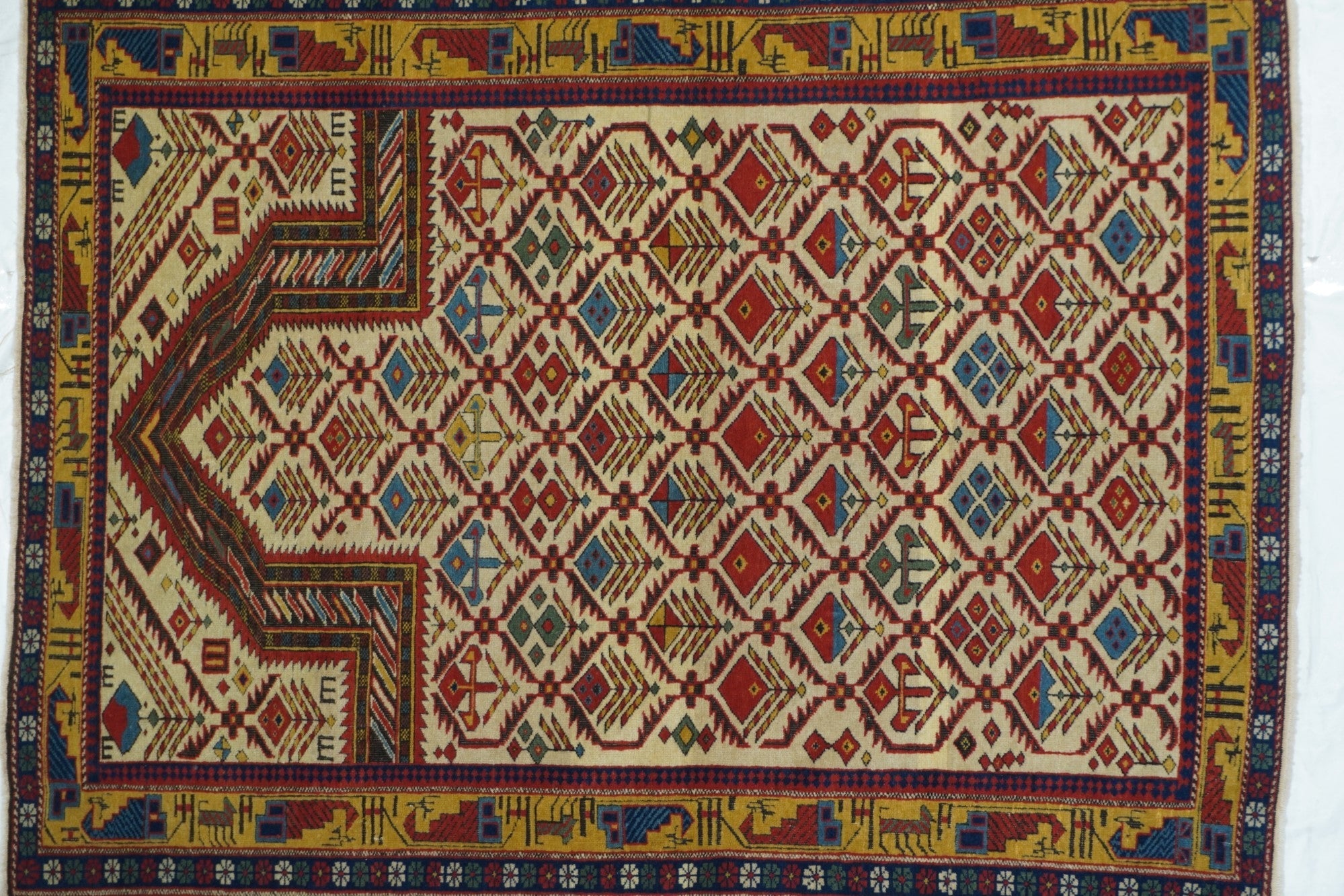 Antique Caucasian Shirvan Daghestan Rug 3'11'' x 5'4''