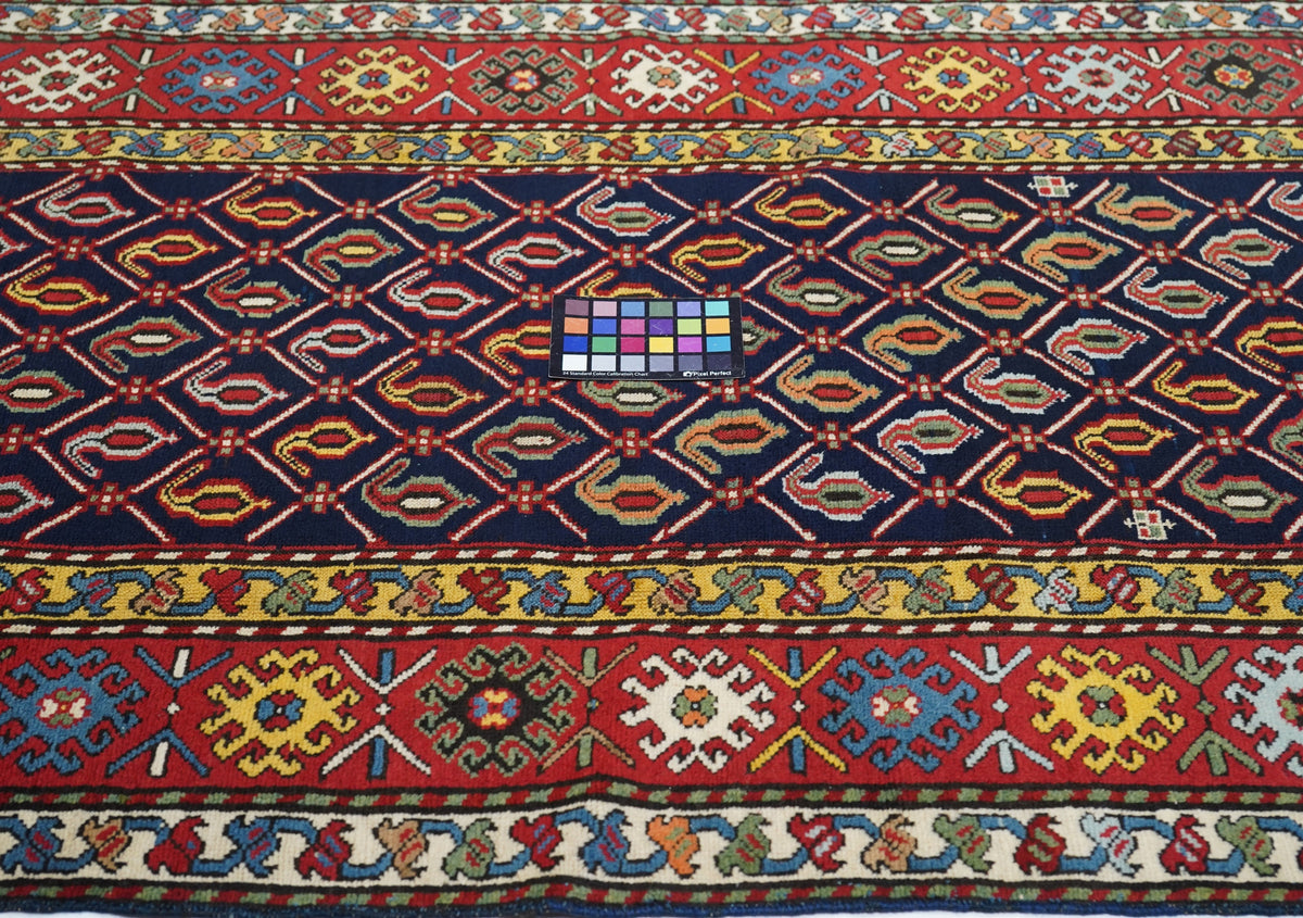 Fine Antique Caucasian Shirvan Rug 3'5'' x 8'9''