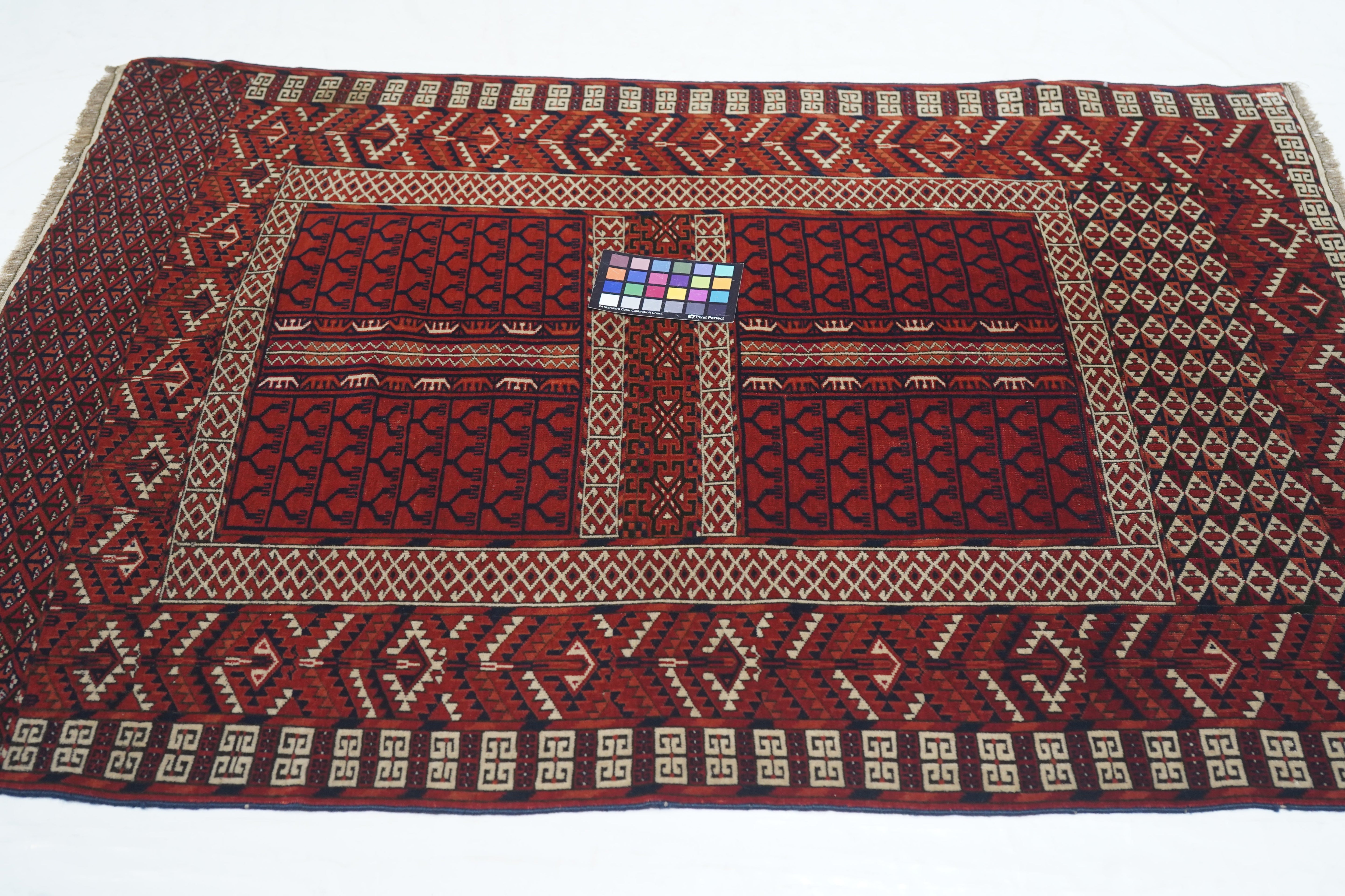 Antique Hachli Bokara Rug 3'7'' x 4'10''