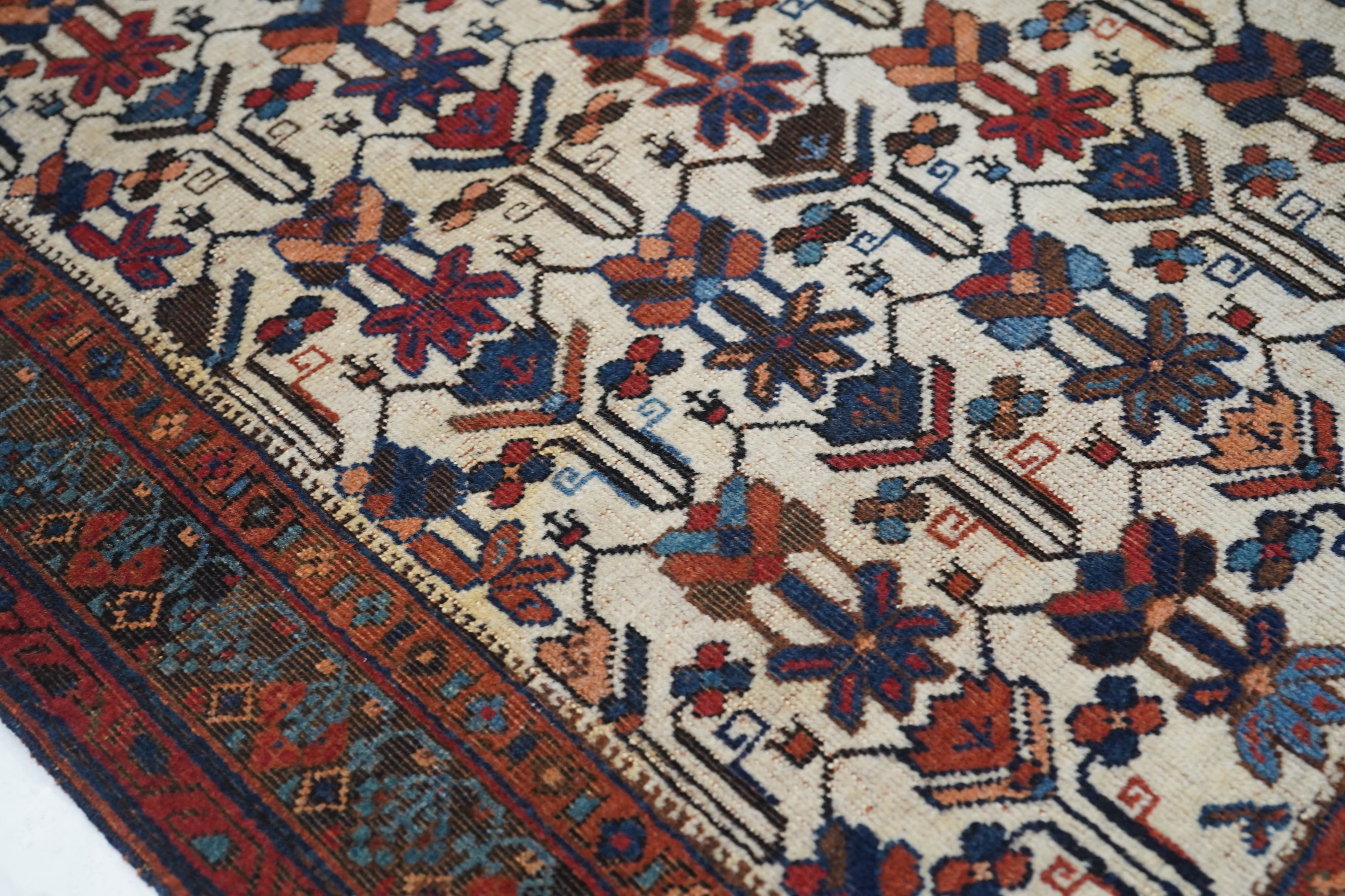 Antique Afshar Rug 3'5'' x 3'6''