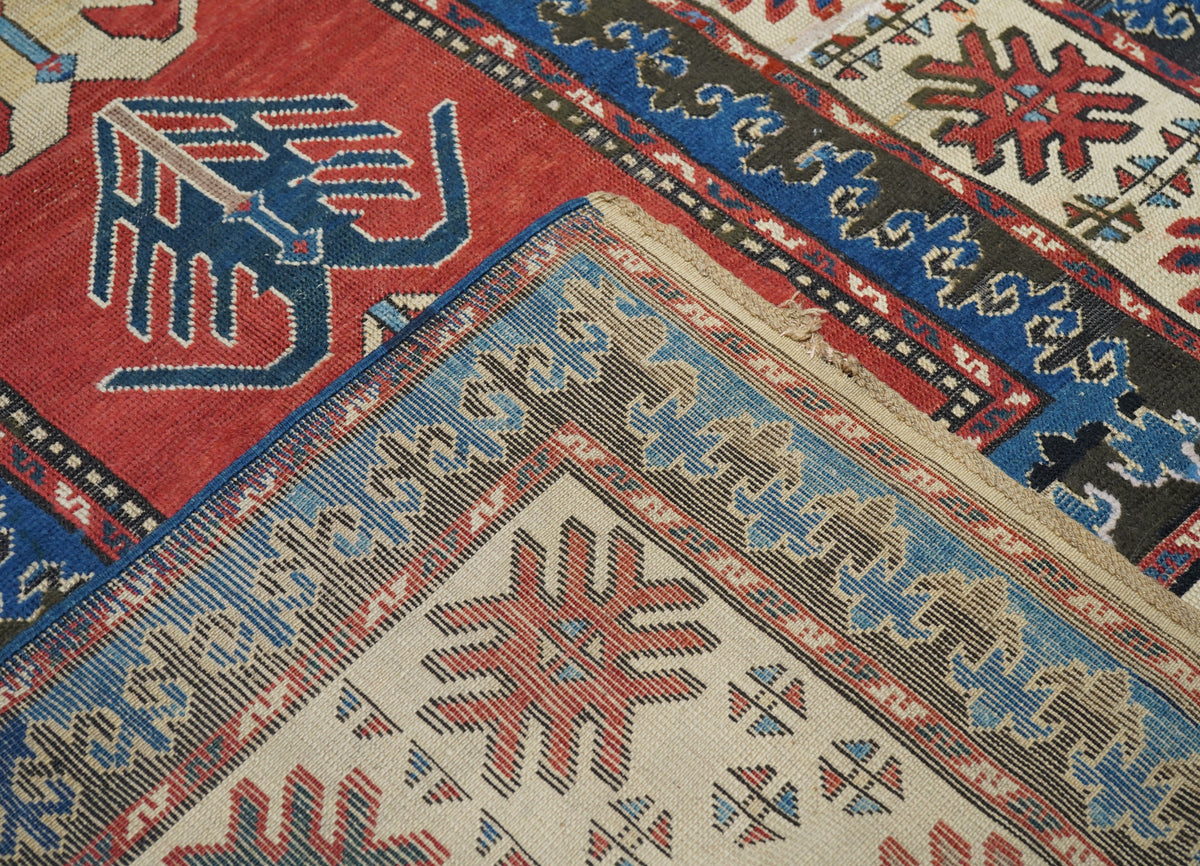 Antique Caucasian Kazak Rug 5'2'' x 10'1''