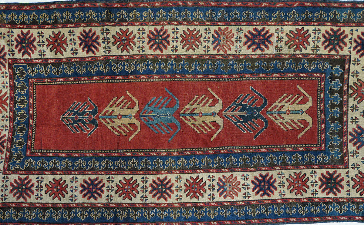 Antique Caucasian Kazak Rug 5'2'' x 10'1''