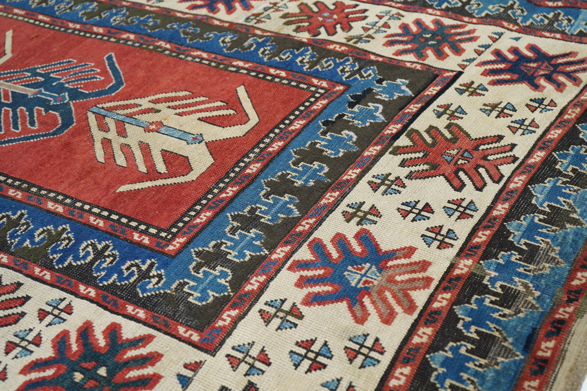 Antique Caucasian Kazak Rug 5'2'' x 10'1''