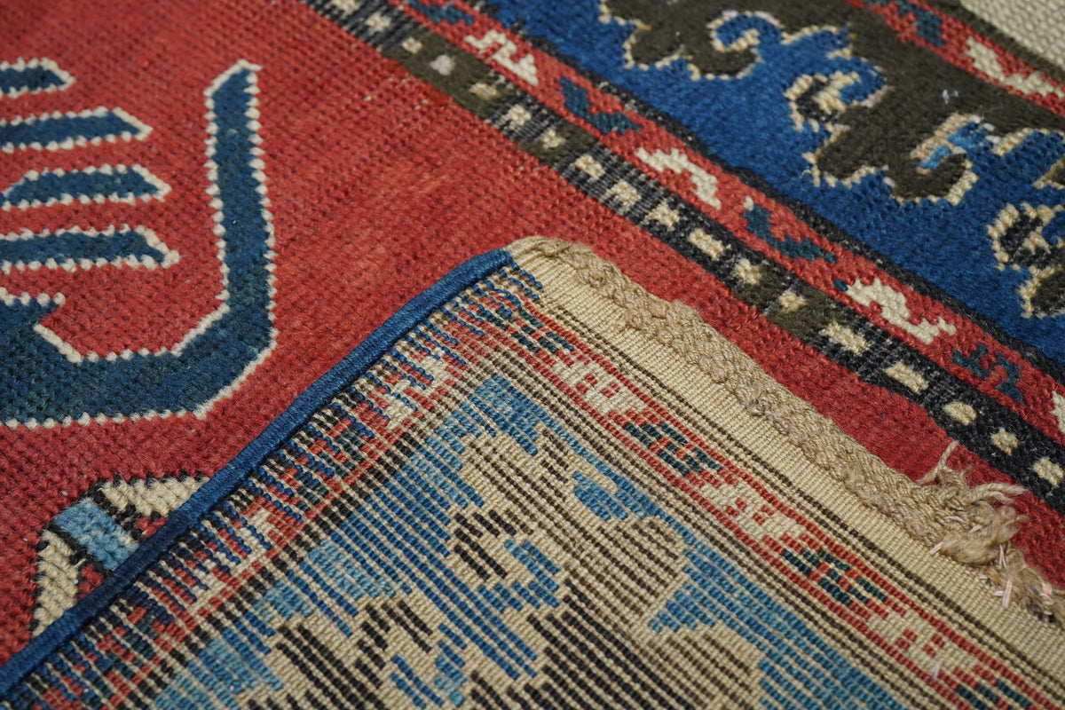 Antique Caucasian Kazak Rug 5'2'' x 10'1''