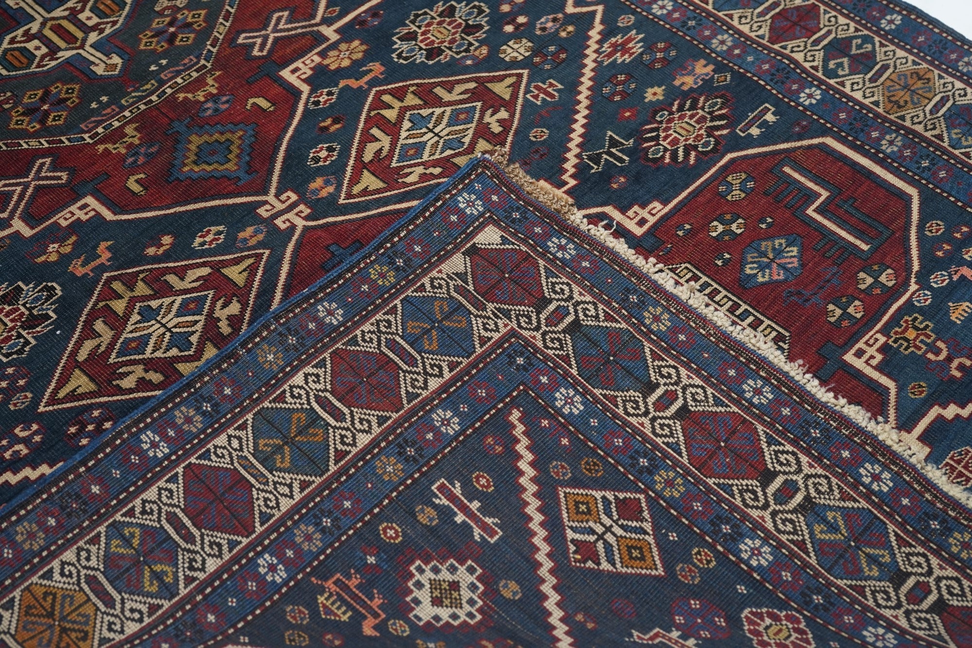 Antique Caucasian Shrivan Rug 4'4'' x 8'5''