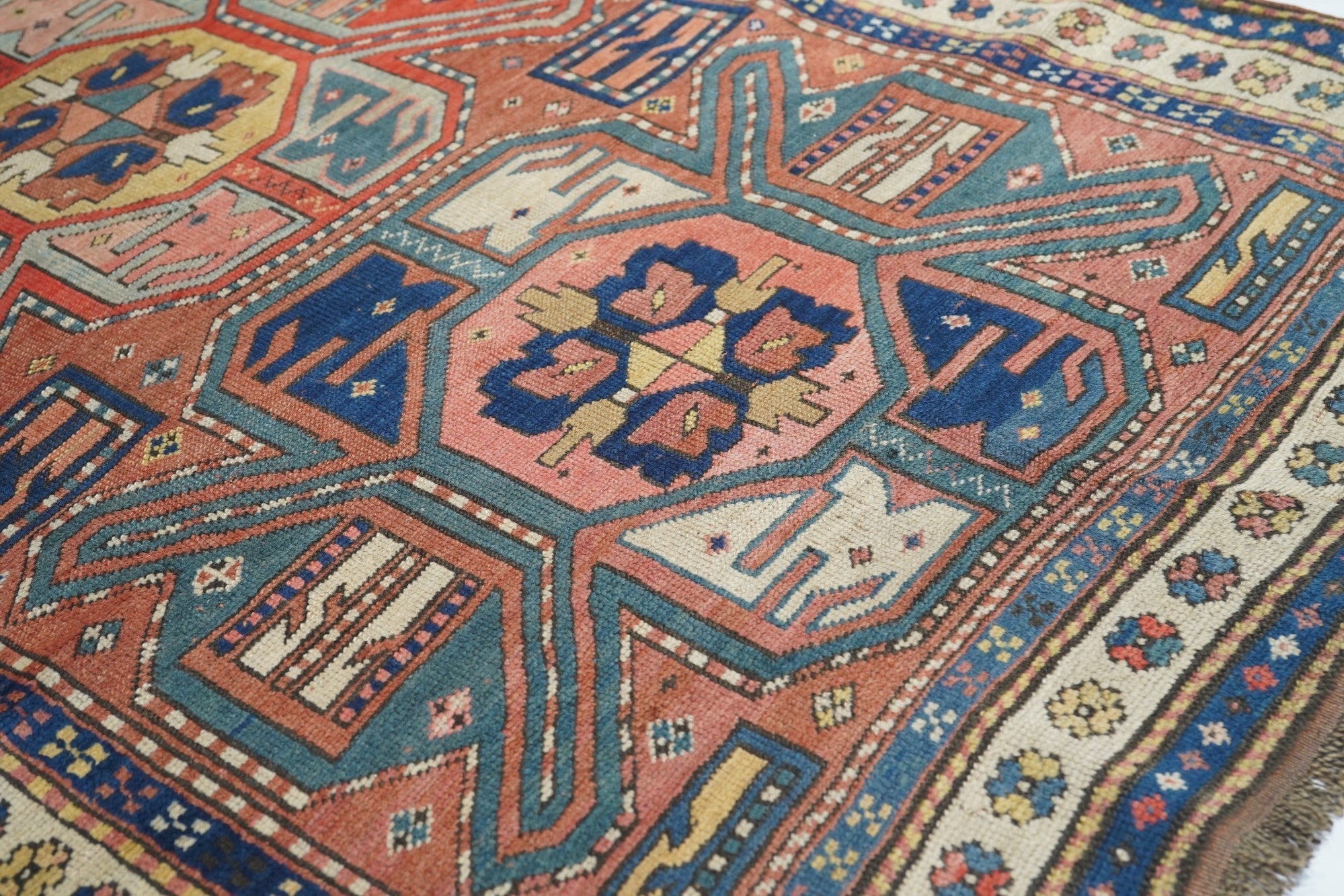 Antique Caucasian Kazak Rug 3'11'' x 8'7''